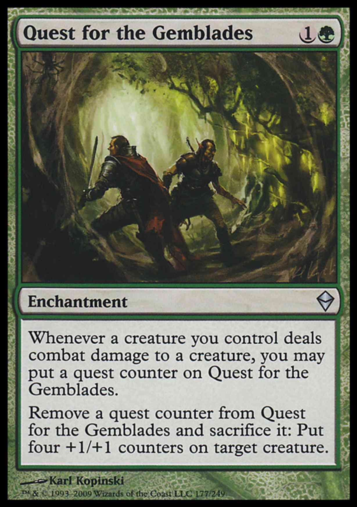 Quest for the Gemblades magic card front