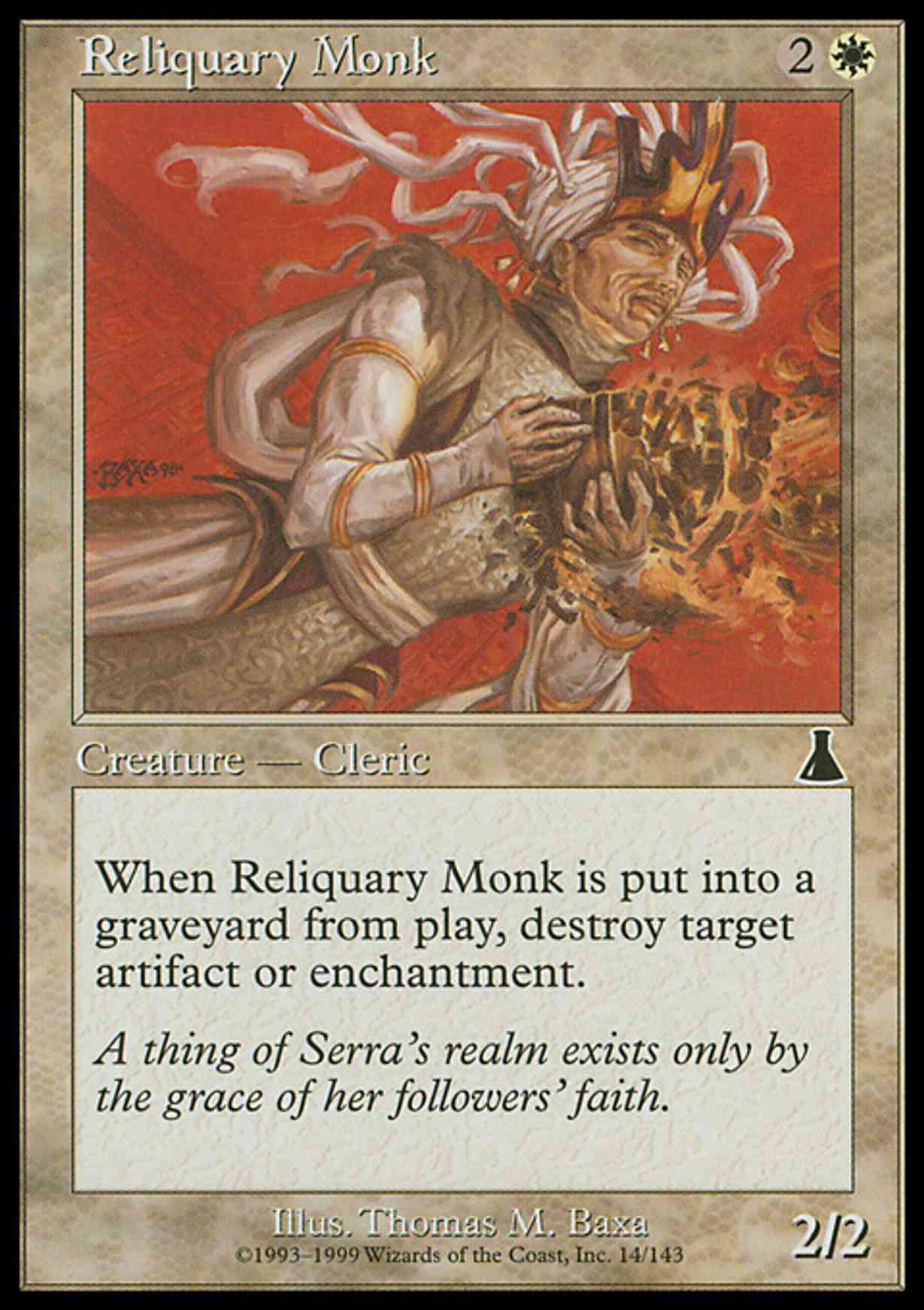 Reliquary Monk magic card front