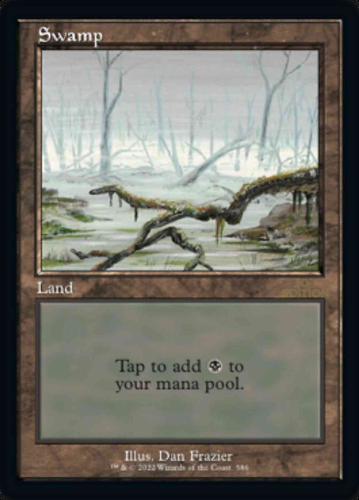 Swamp (586) (Retro Frame) magic card front