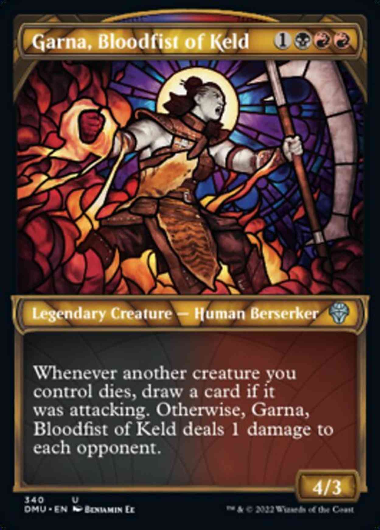Garna, Bloodfist of Keld (Textured Foil) magic card front