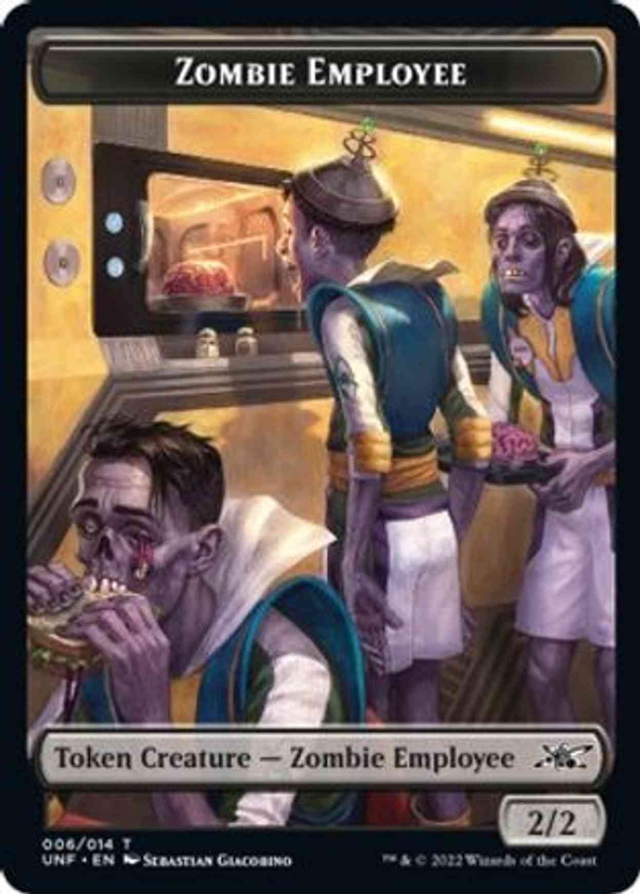 Zombie Employee // Food (011) Double-sided Token magic card front