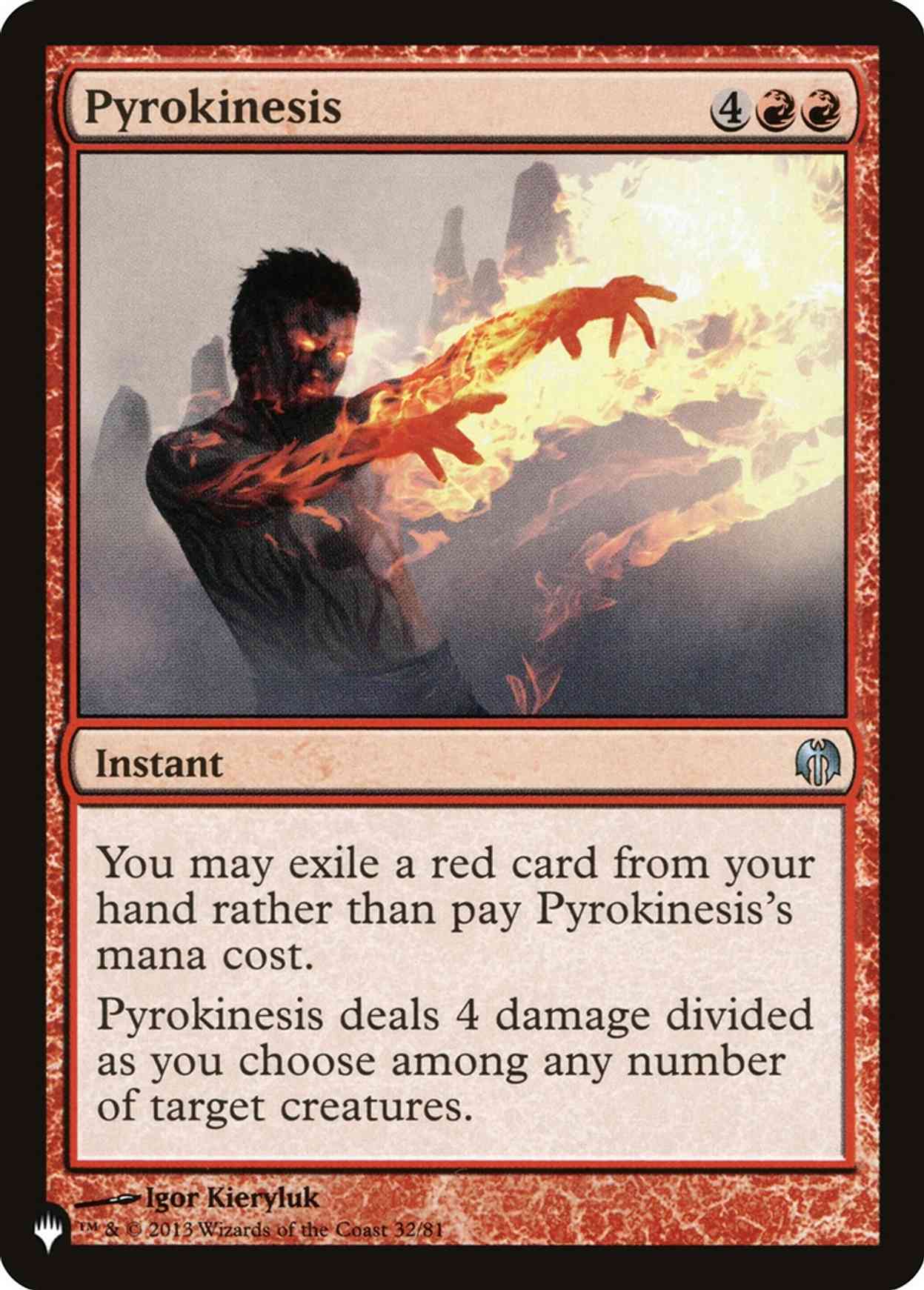 Pyrokinesis magic card front