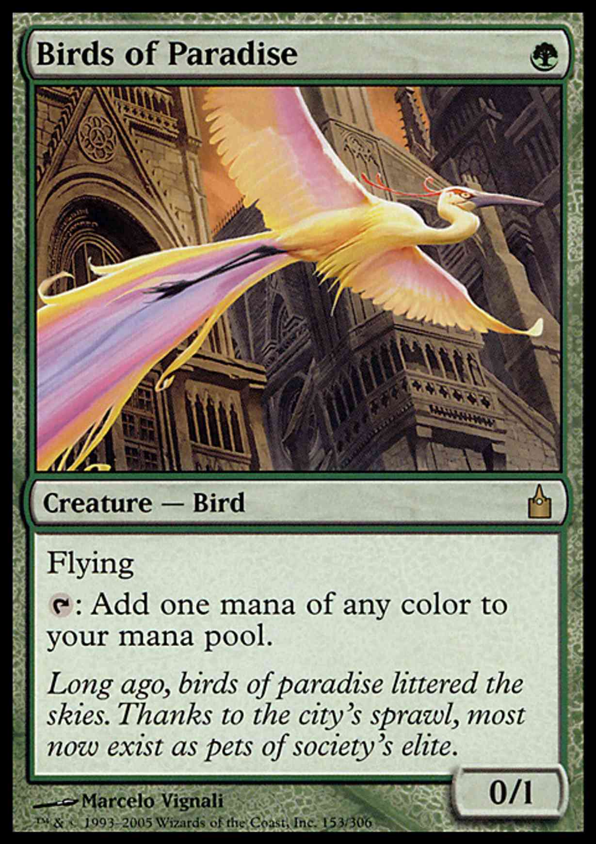 Birds of Paradise magic card front