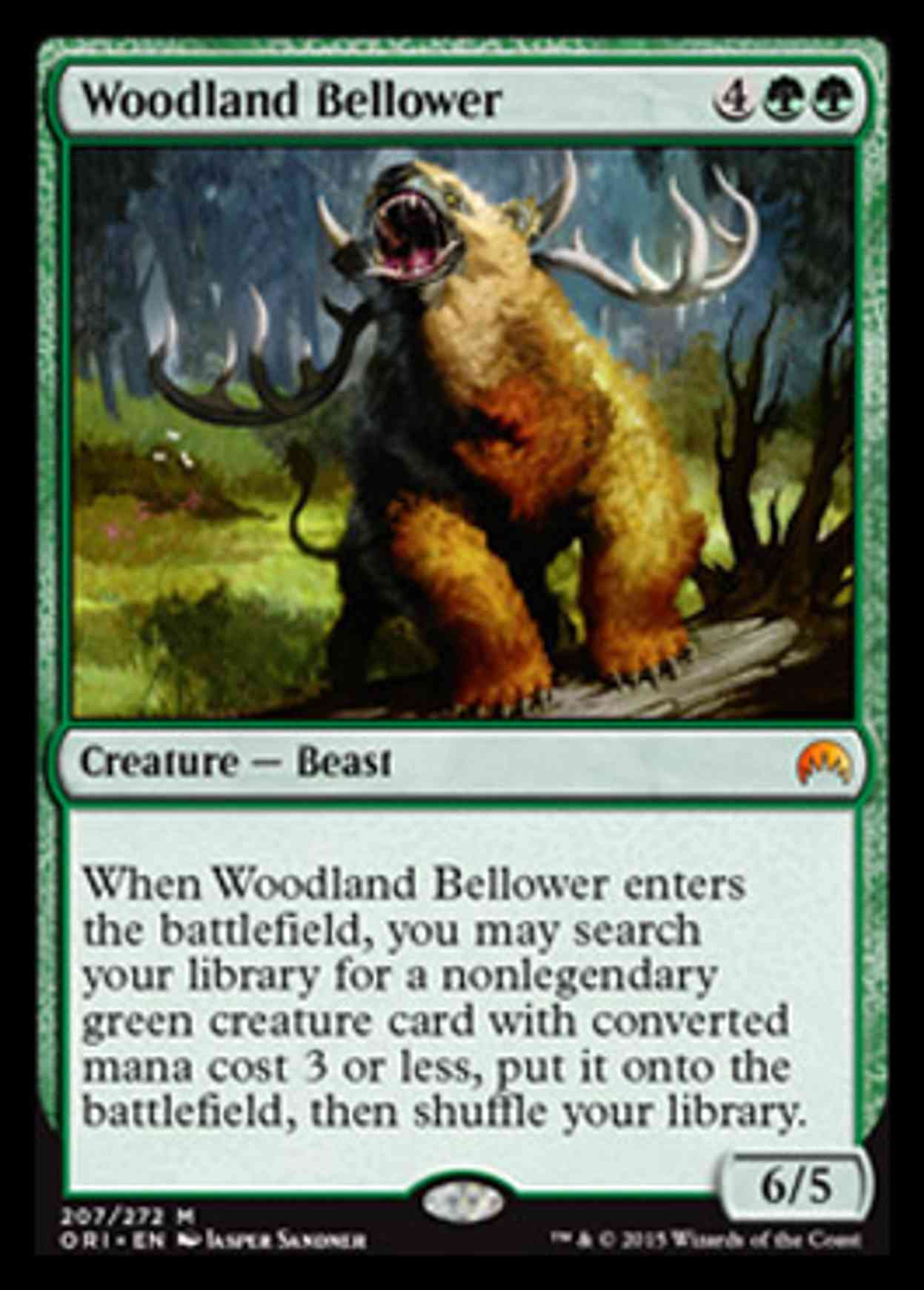 Woodland Bellower magic card front