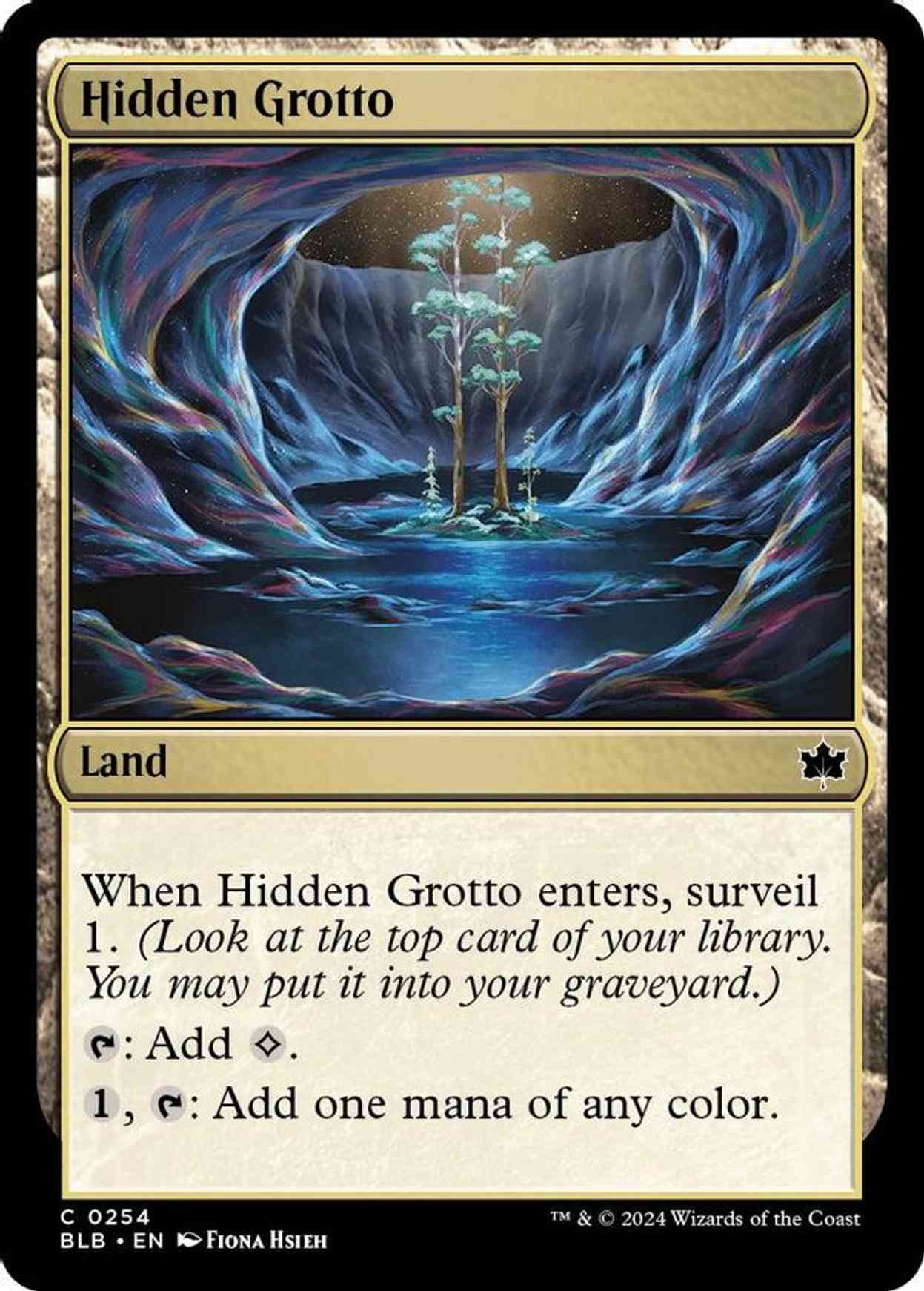 Hidden Grotto magic card front