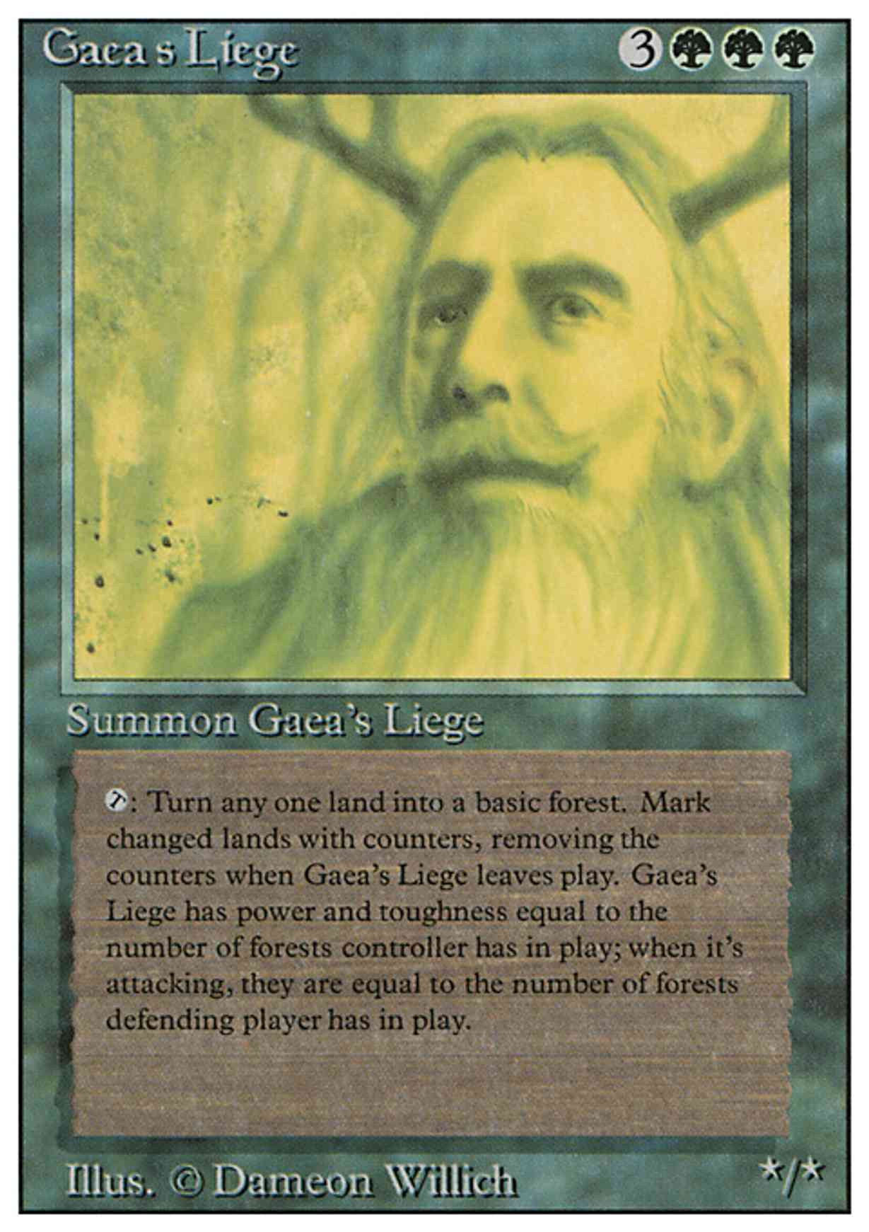Gaea's Liege magic card front