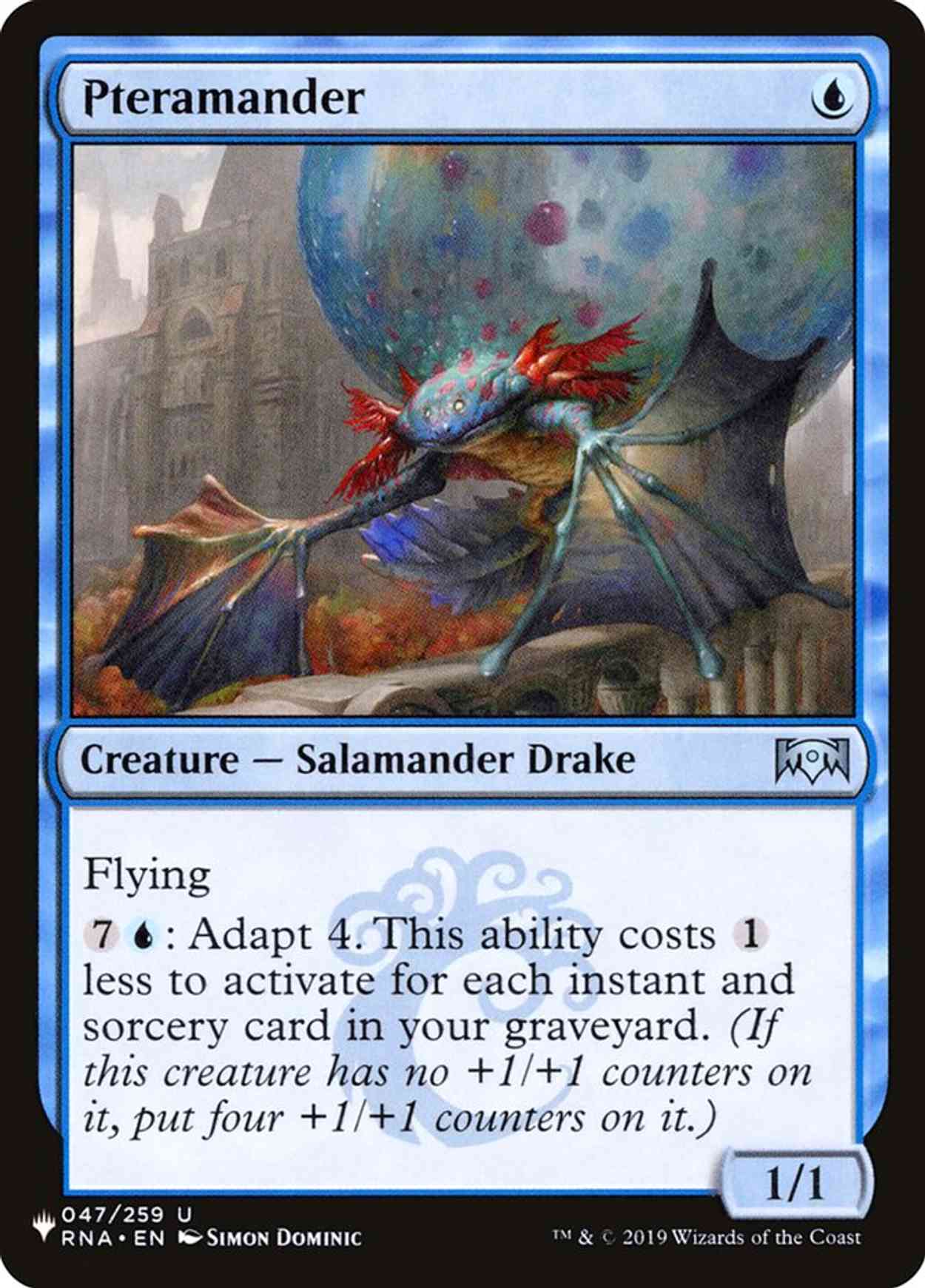 Pteramander magic card front