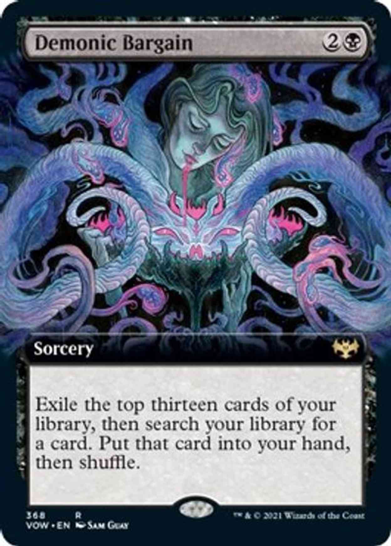 Demonic Bargain (Extended Art) magic card front