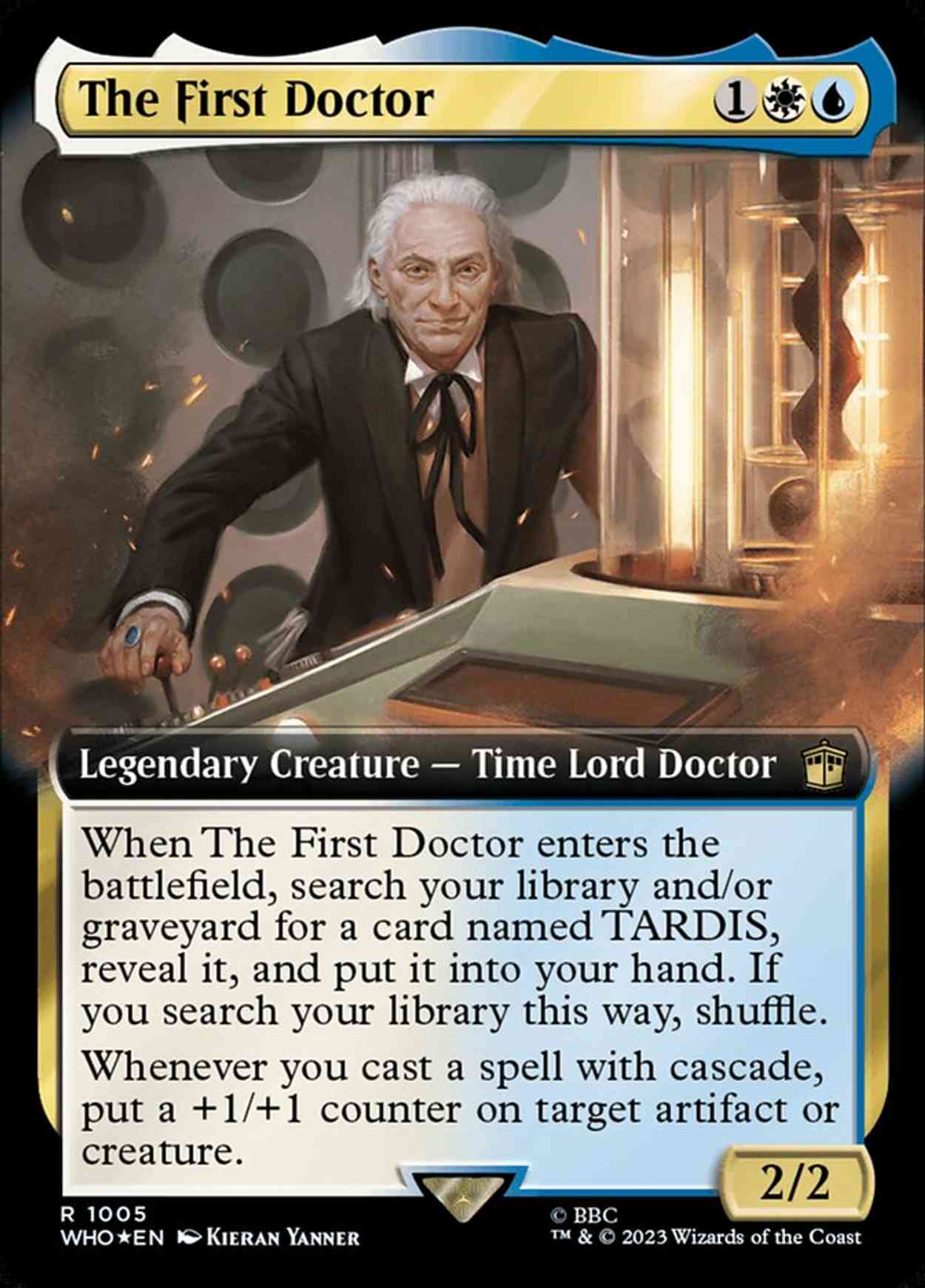 The First Doctor (Extended Art) (Surge Foil) magic card front