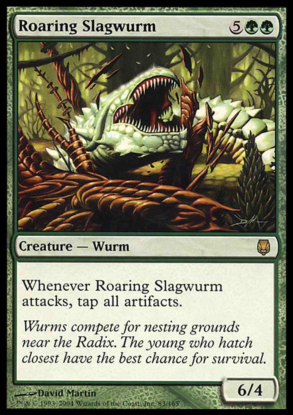 Roaring Slagwurm magic card front