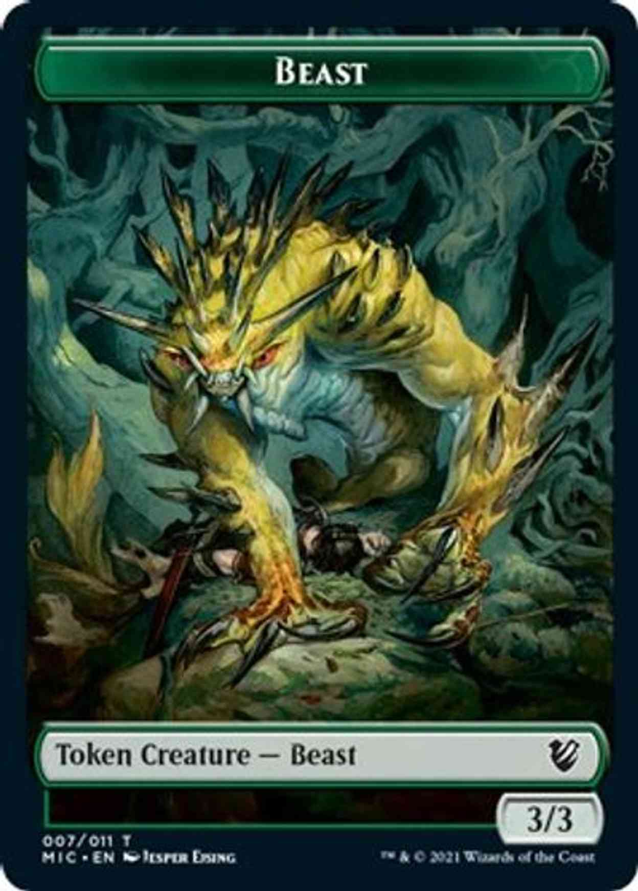 Beast // Spider Double-sided Token magic card front