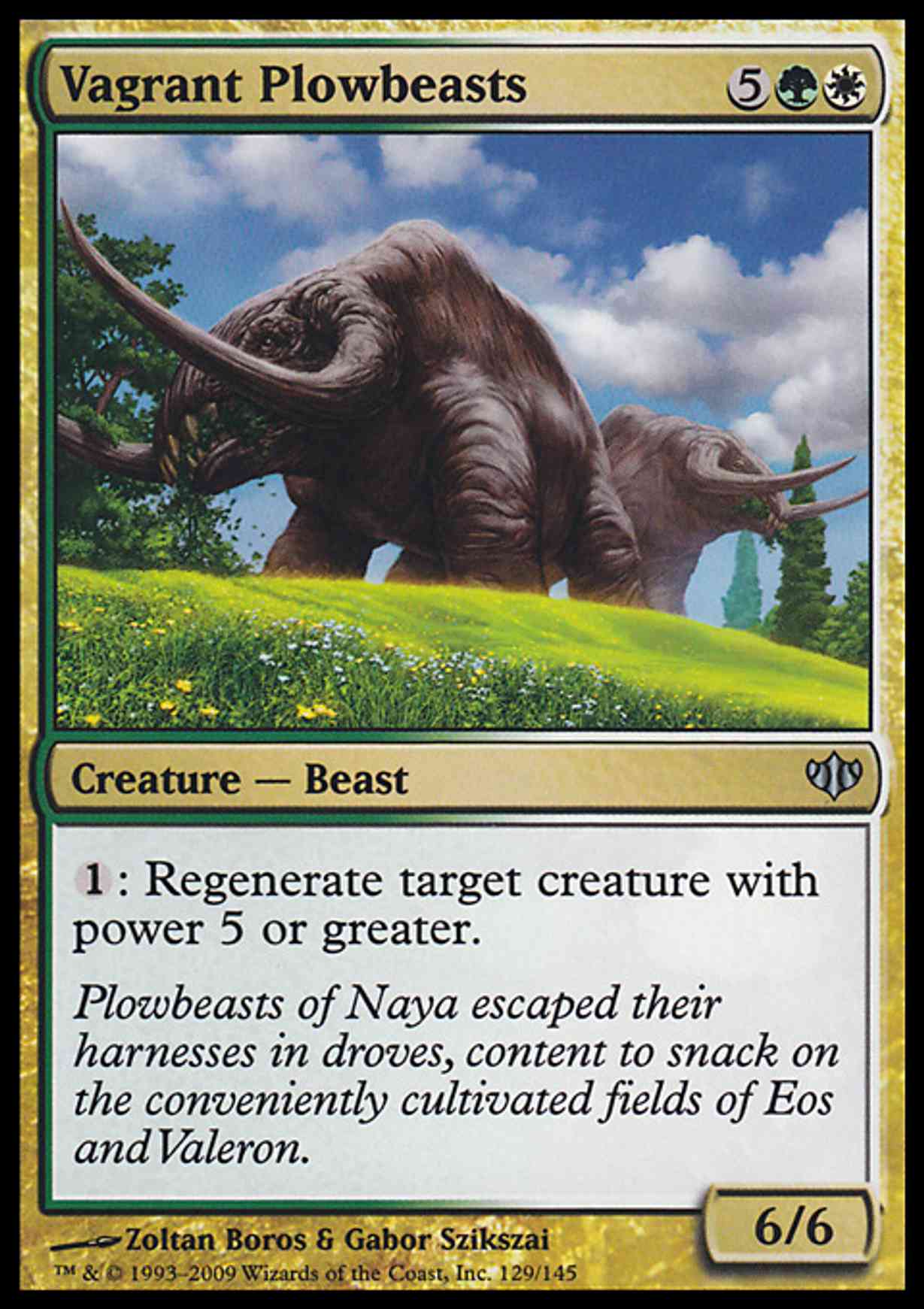 Vagrant Plowbeasts magic card front