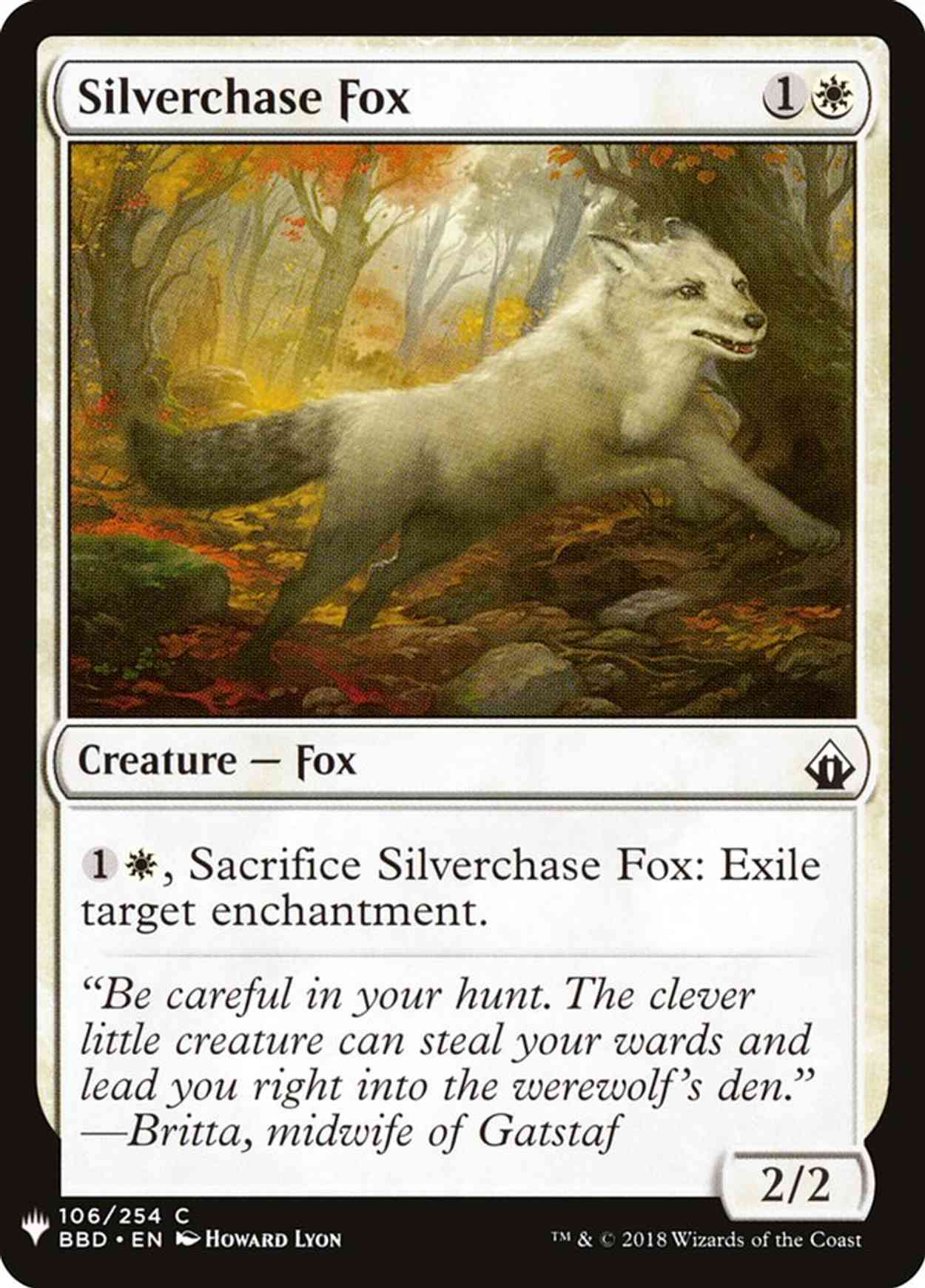 Silverchase Fox magic card front
