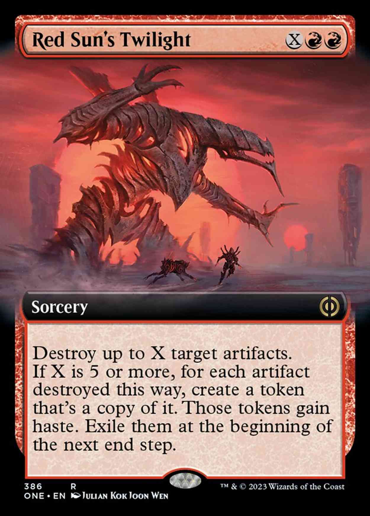 Red Sun's Twilight (Extended Art) magic card front