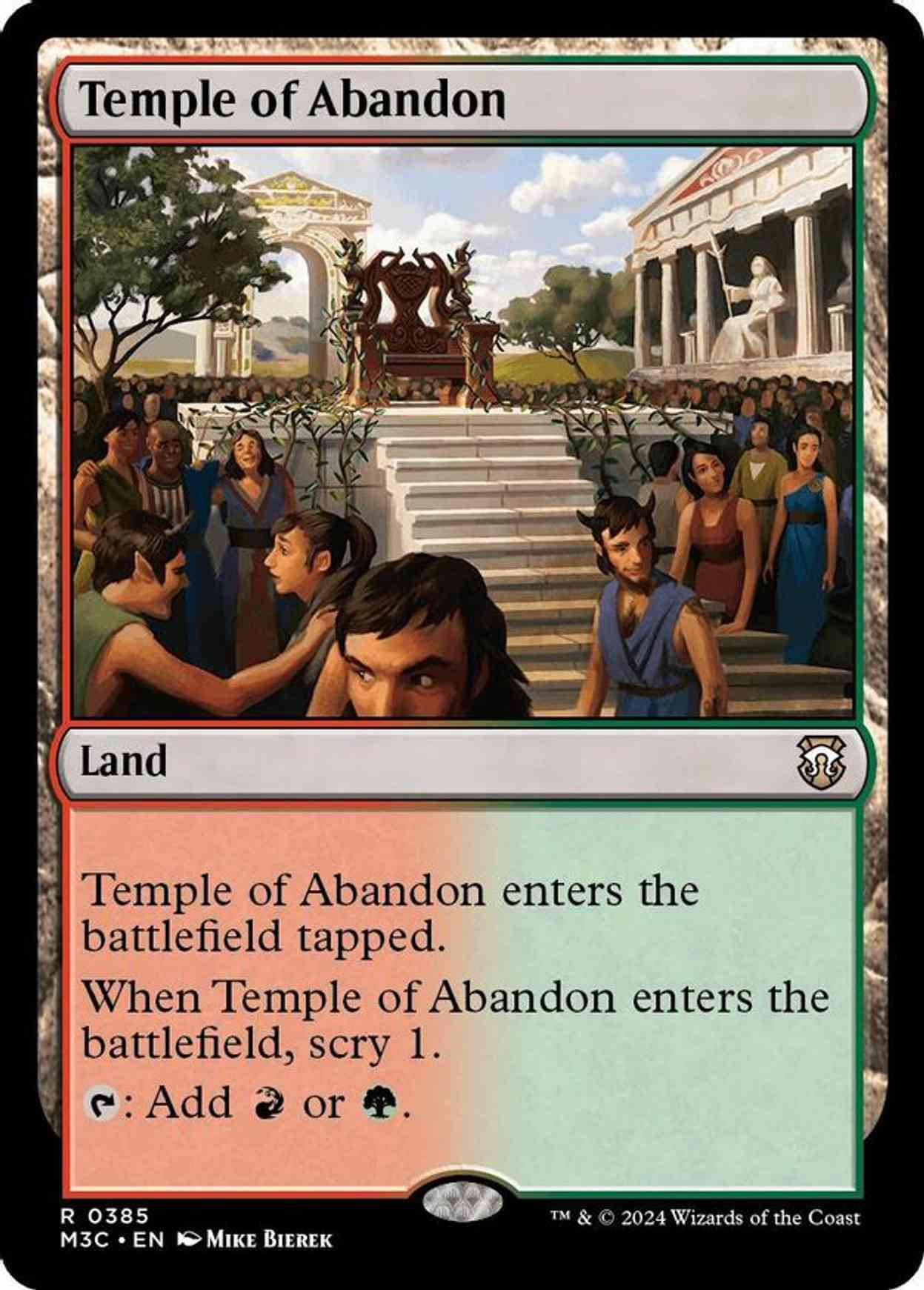 Temple of Abandon (Ripple Foil) magic card front