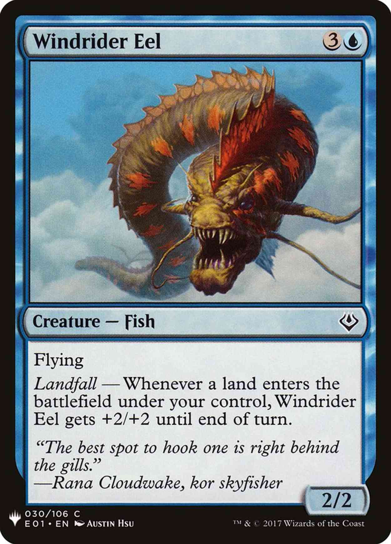 Windrider Eel magic card front