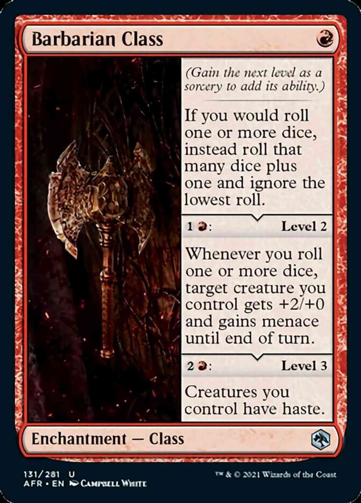 Barbarian Class magic card front