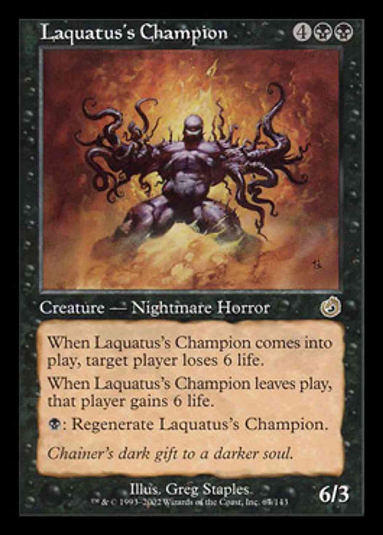 Laquatus's Champion magic card front