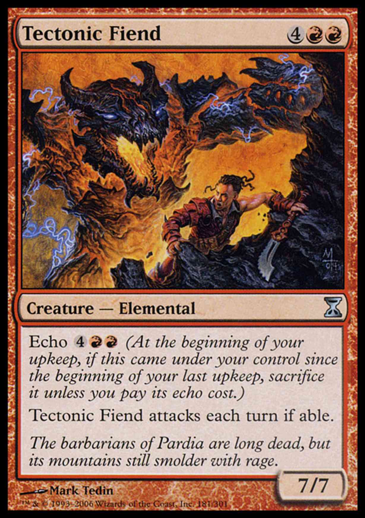 Tectonic Fiend magic card front
