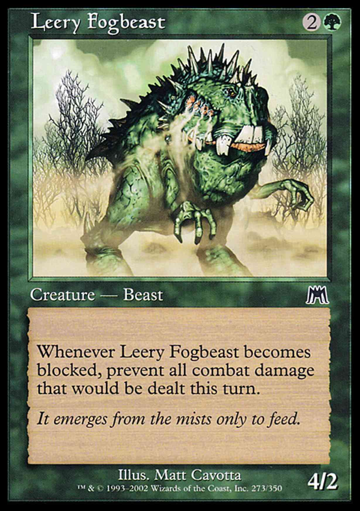 Leery Fogbeast magic card front