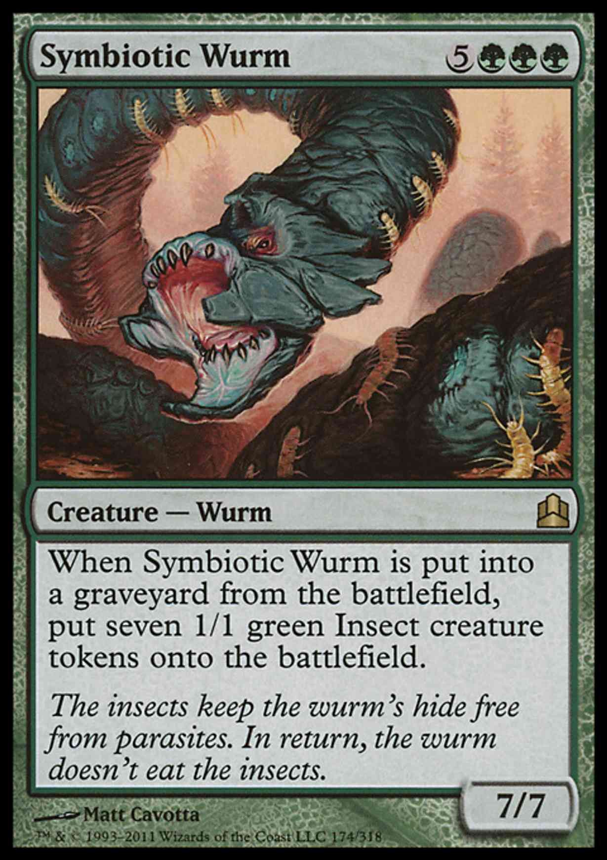 Symbiotic Wurm magic card front