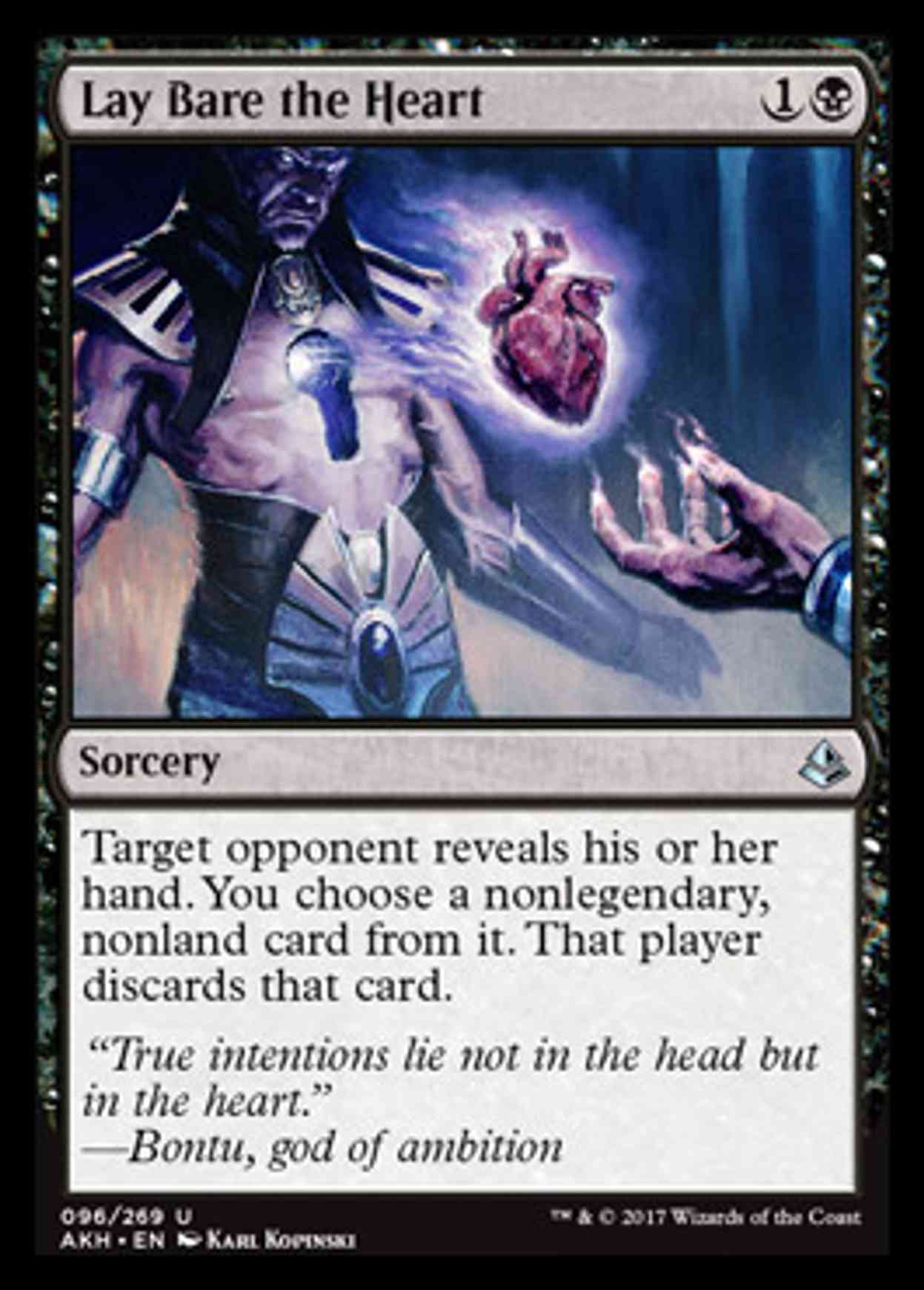 Lay Bare the Heart magic card front