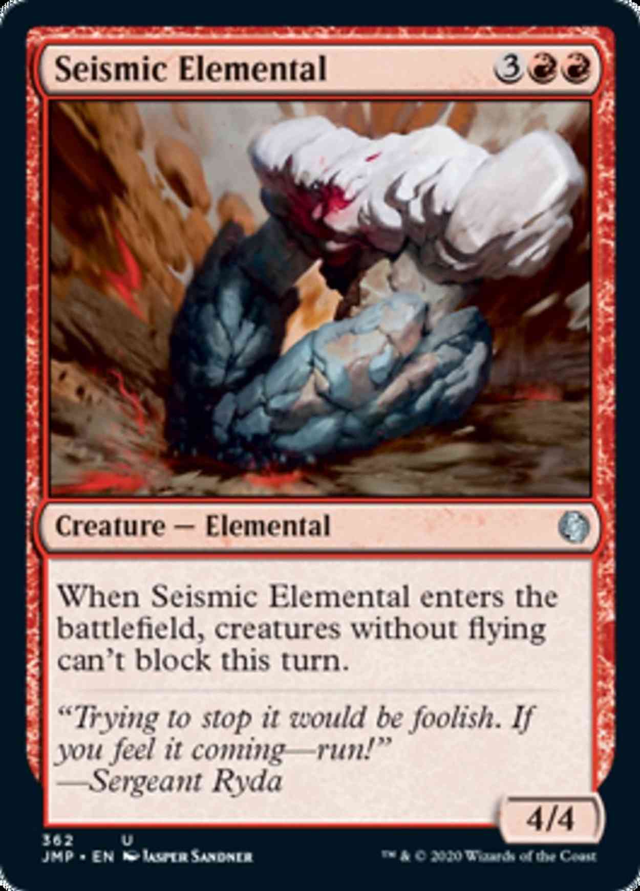 Seismic Elemental magic card front