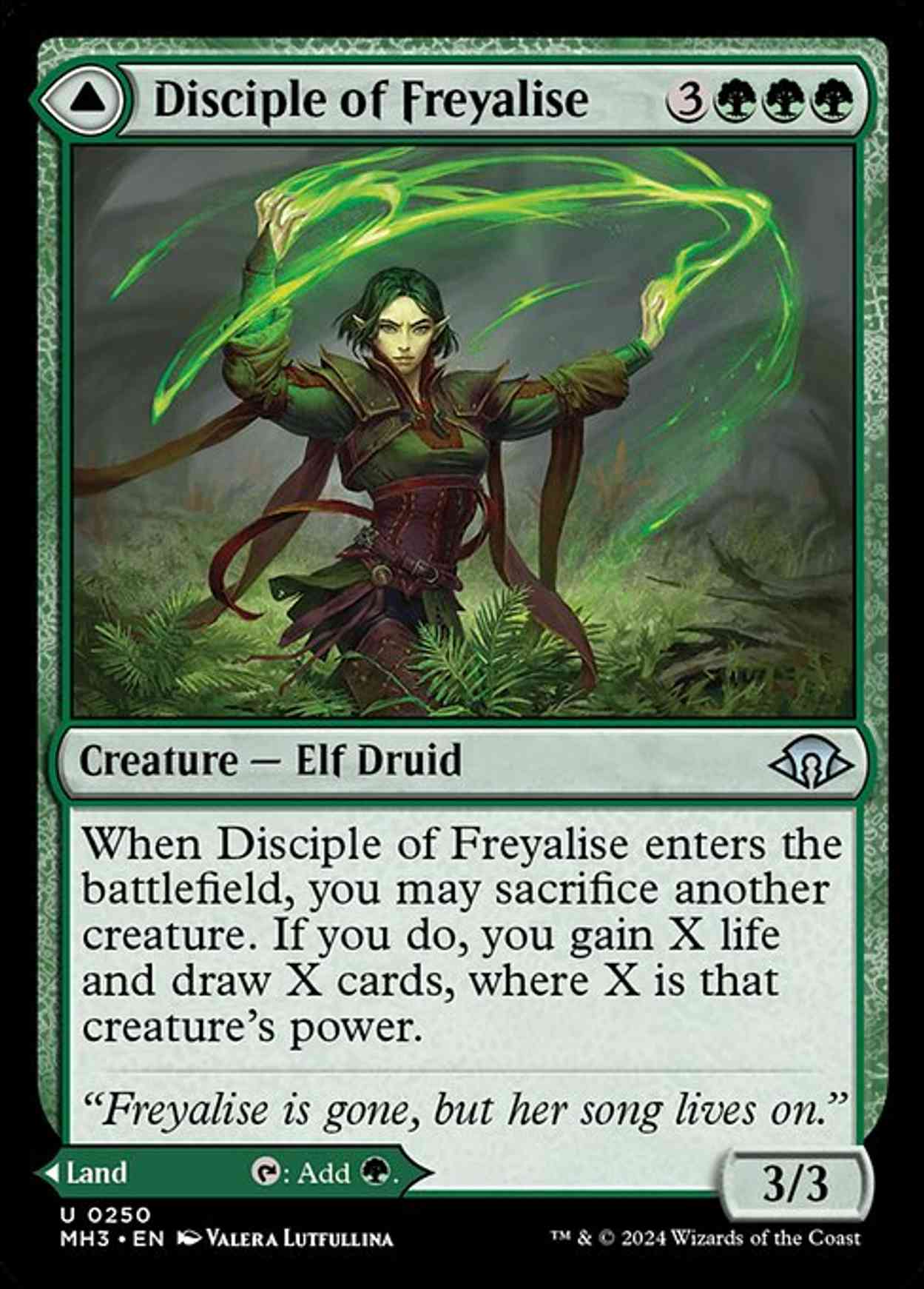 Disciple of Freyalise magic card front