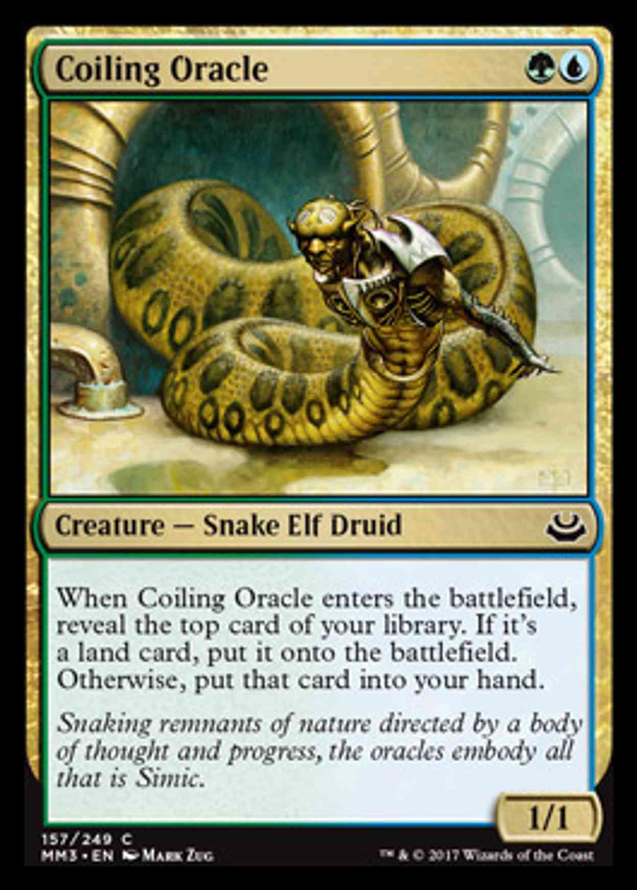 Coiling Oracle magic card front