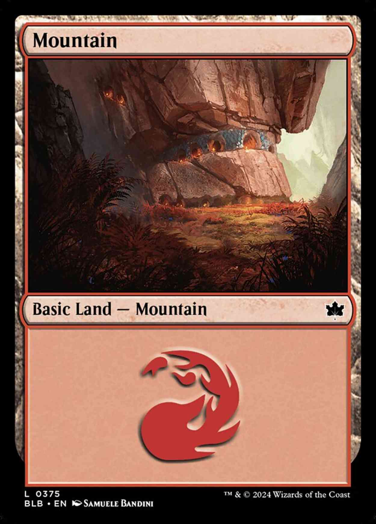 Mountain (0375) magic card front