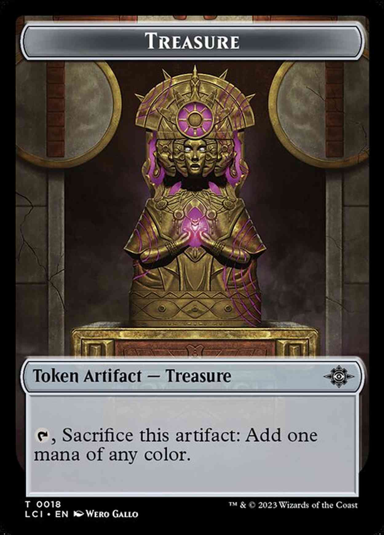 Treasure // Merfolk Double-Sided Token magic card front