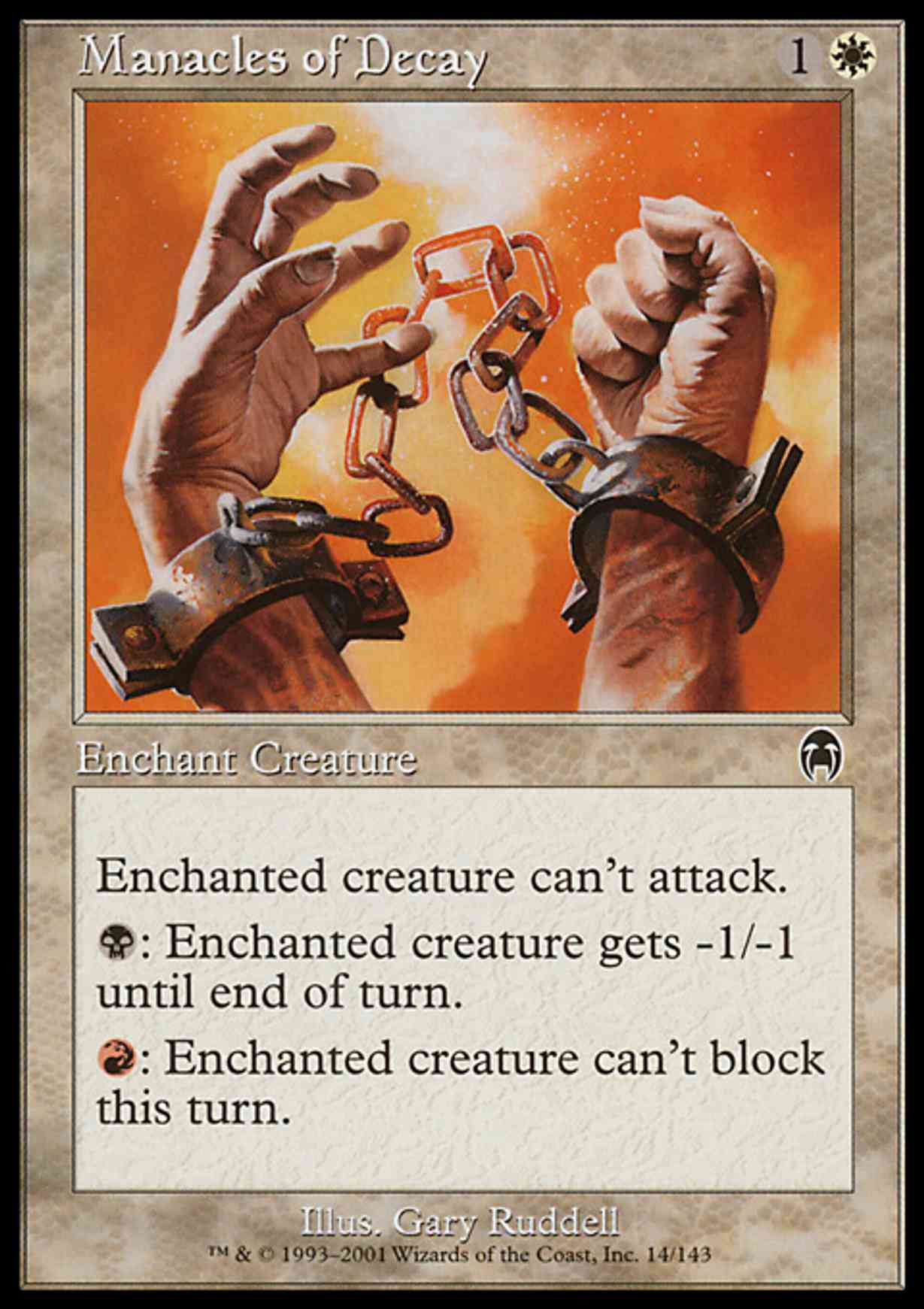 Manacles of Decay magic card front