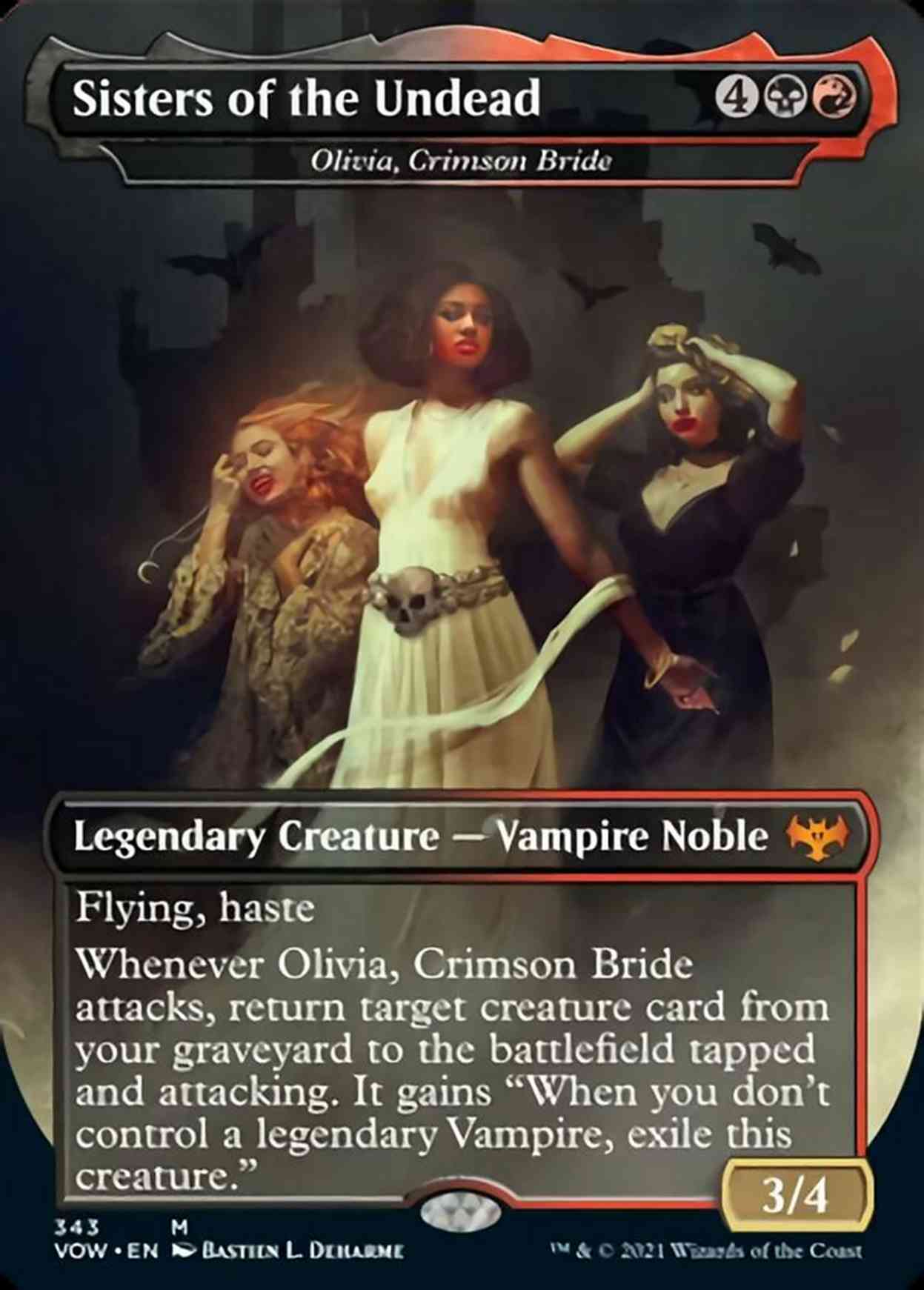 Sisters of the Undead - Olivia, Crimson Bride magic card front