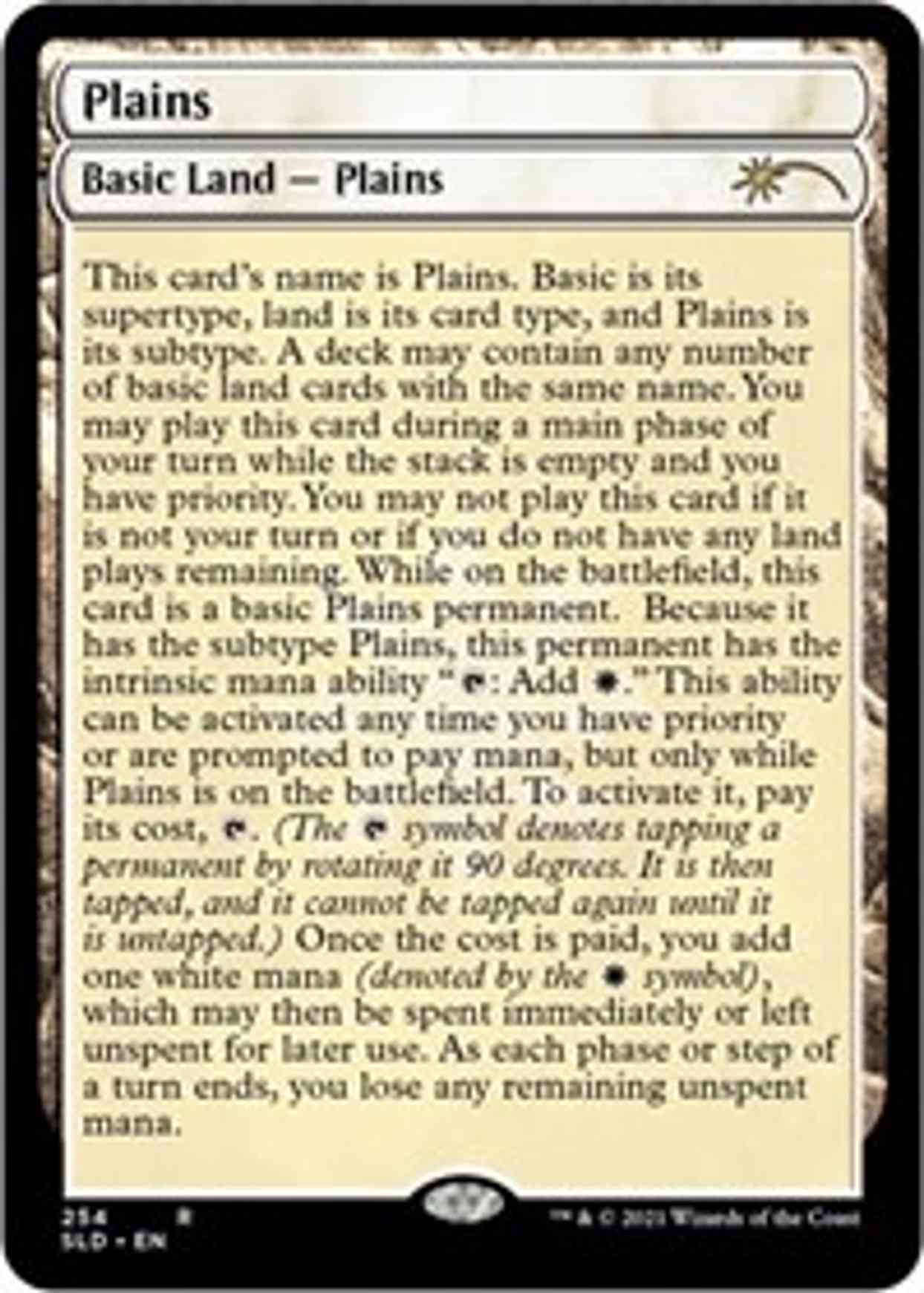 Plains (254) (Full-Text Lands) magic card front
