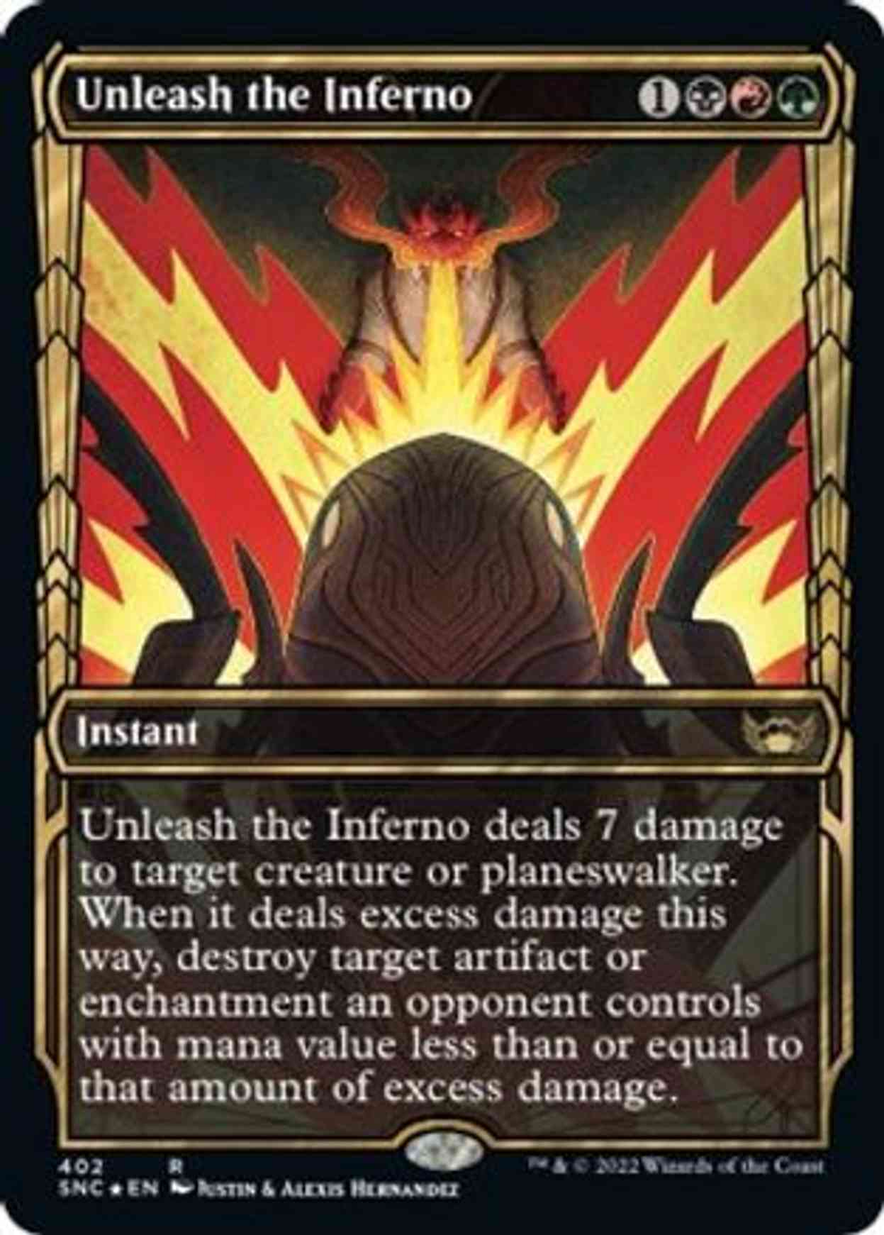 Unleash the Inferno (Gilded Foil) magic card front