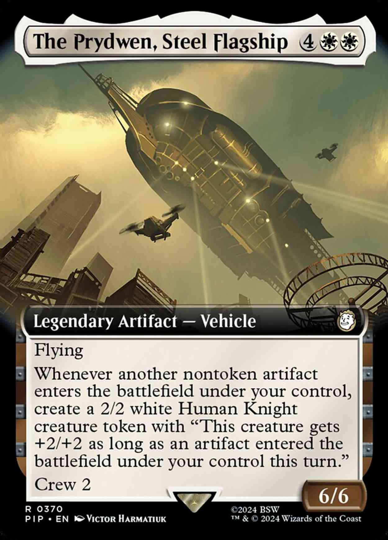 The Prydwen, Steel Flagship (Extended Art) magic card front