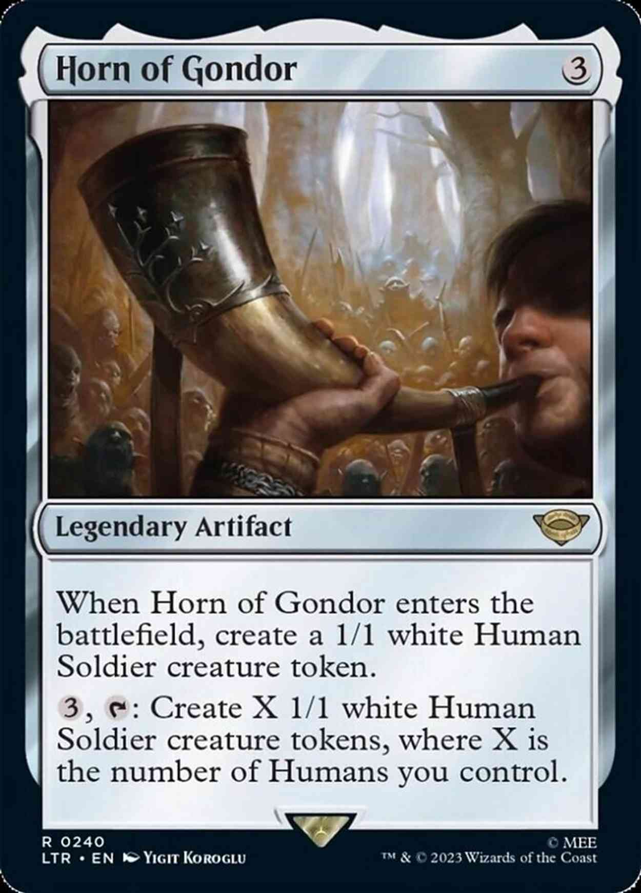 Horn of Gondor magic card front