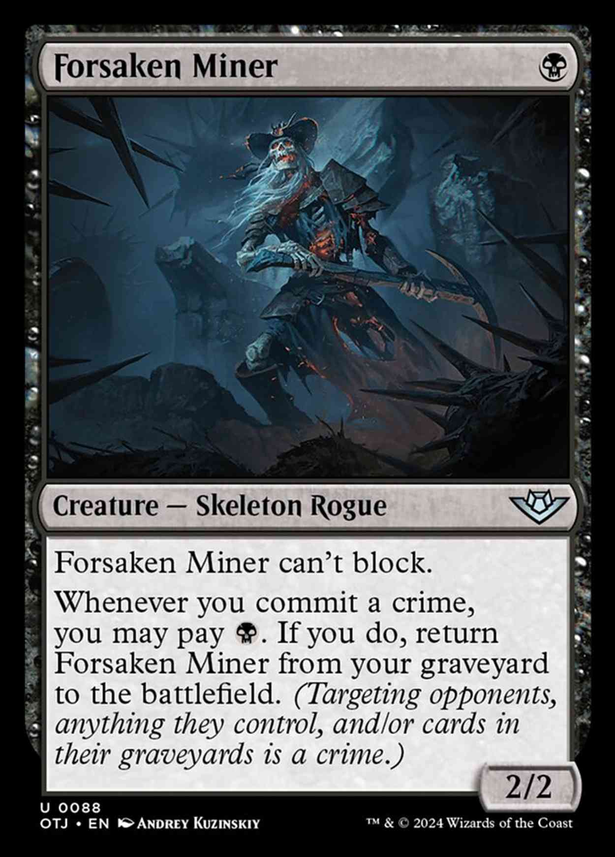 Forsaken Miner magic card front