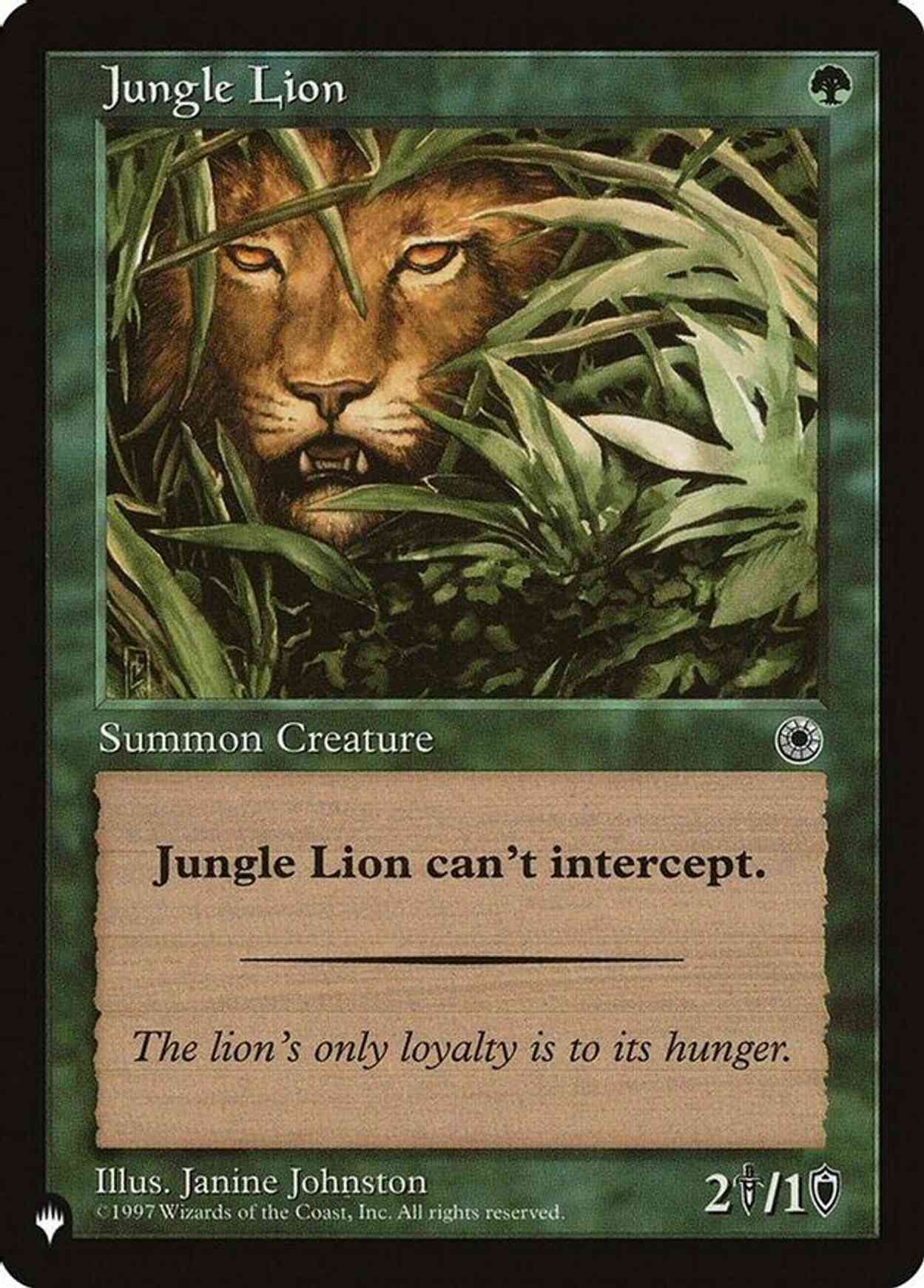 Jungle Lion magic card front