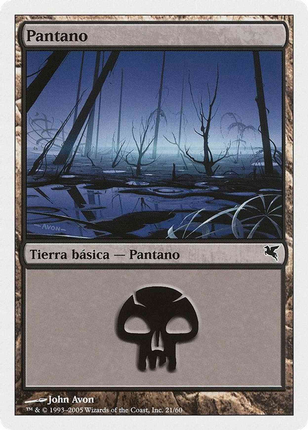 Swamp (Spanish) - "Pantano" (A21) magic card front