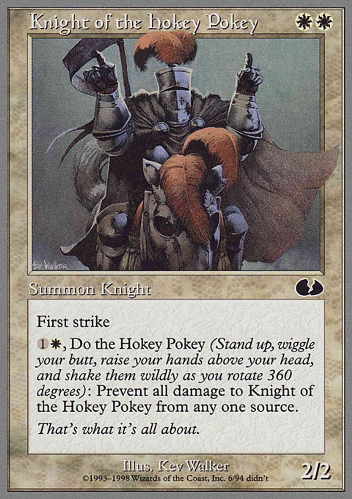 Knight of the Hokey Pokey magic card front