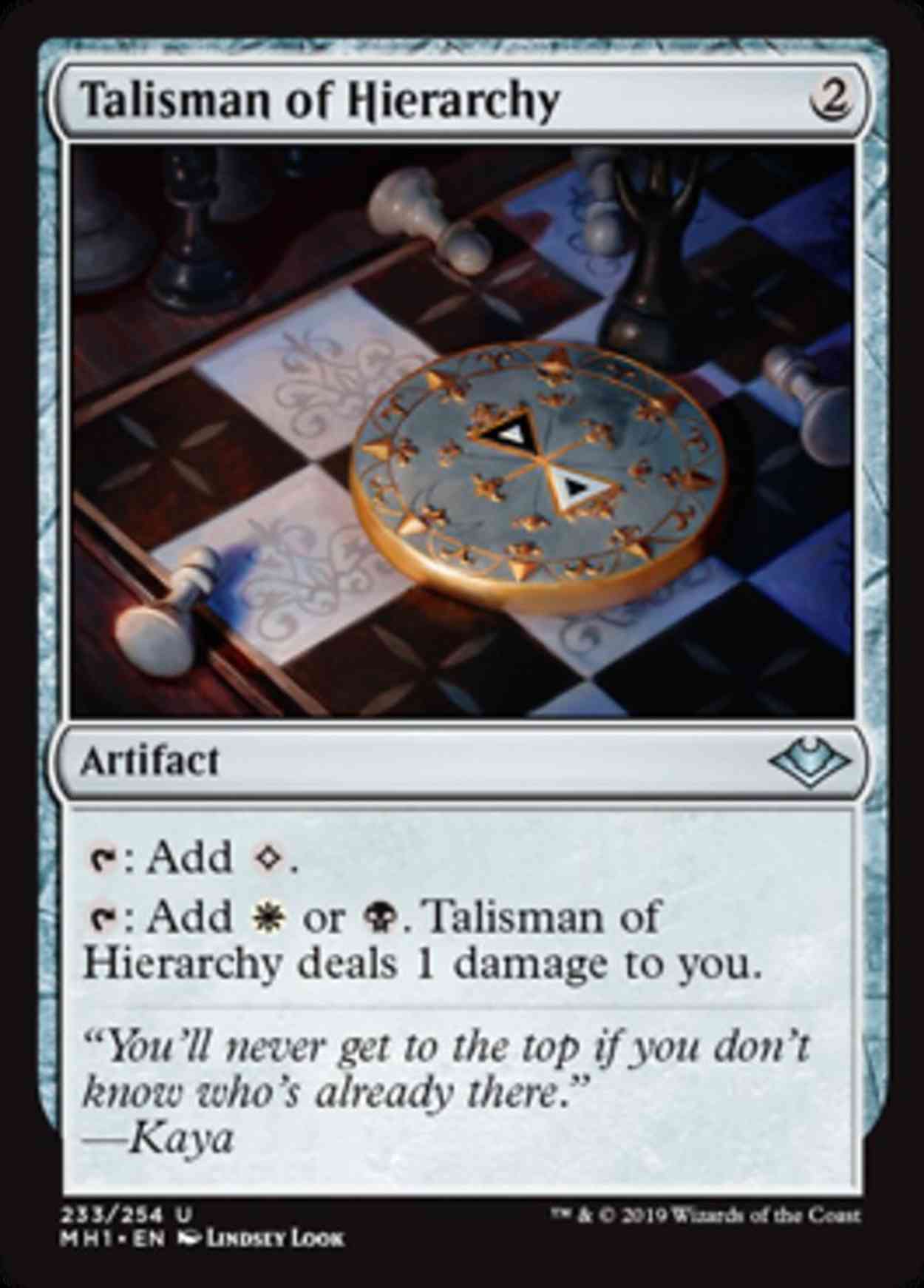 Talisman of Hierarchy magic card front