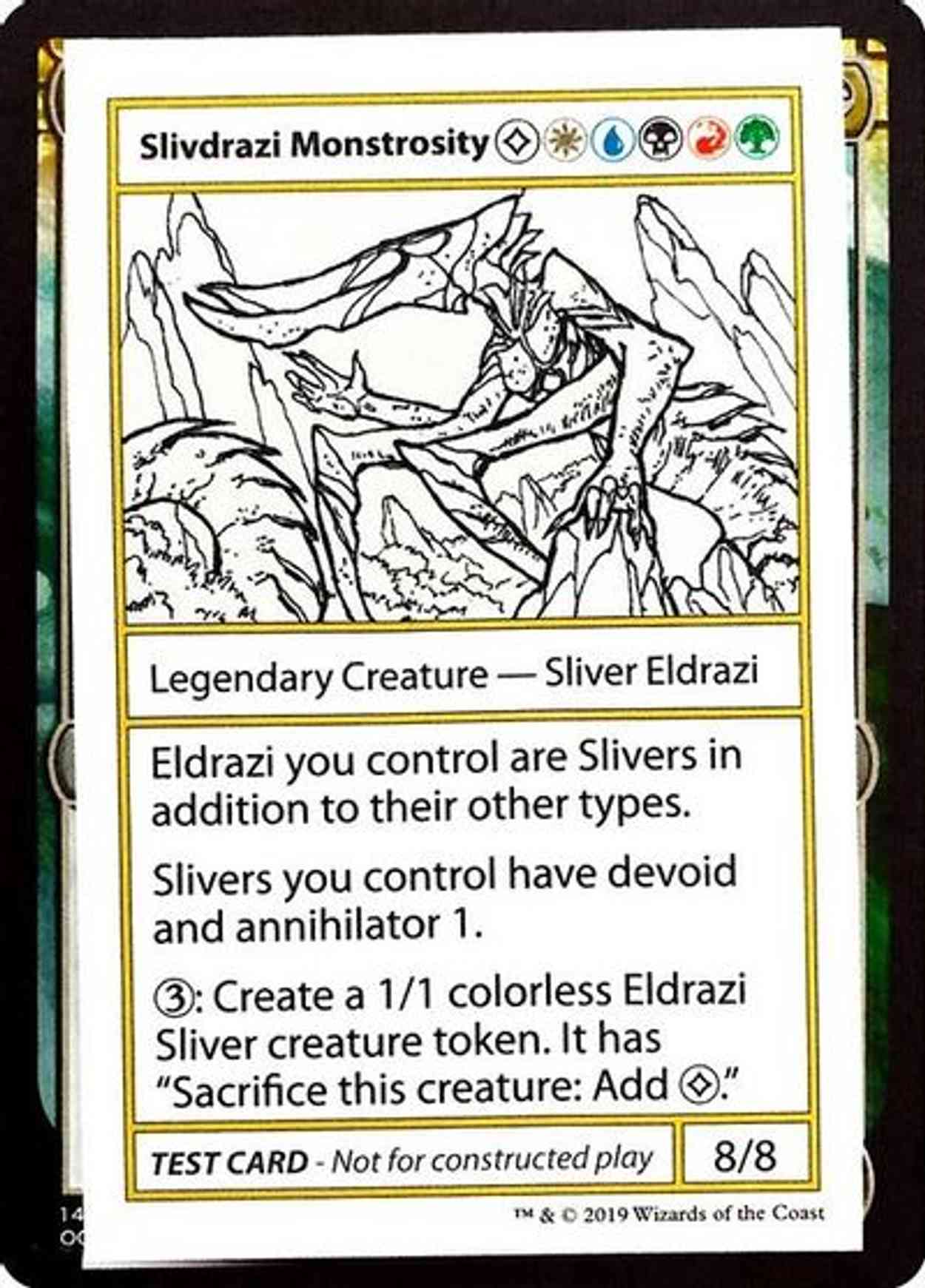 Slivdrazi Monstrosity (No PW Symbol) magic card front