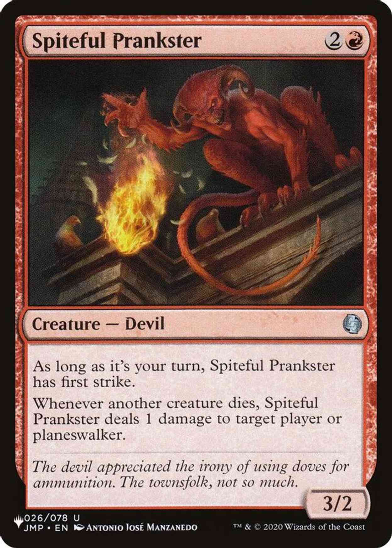 Spiteful Prankster magic card front