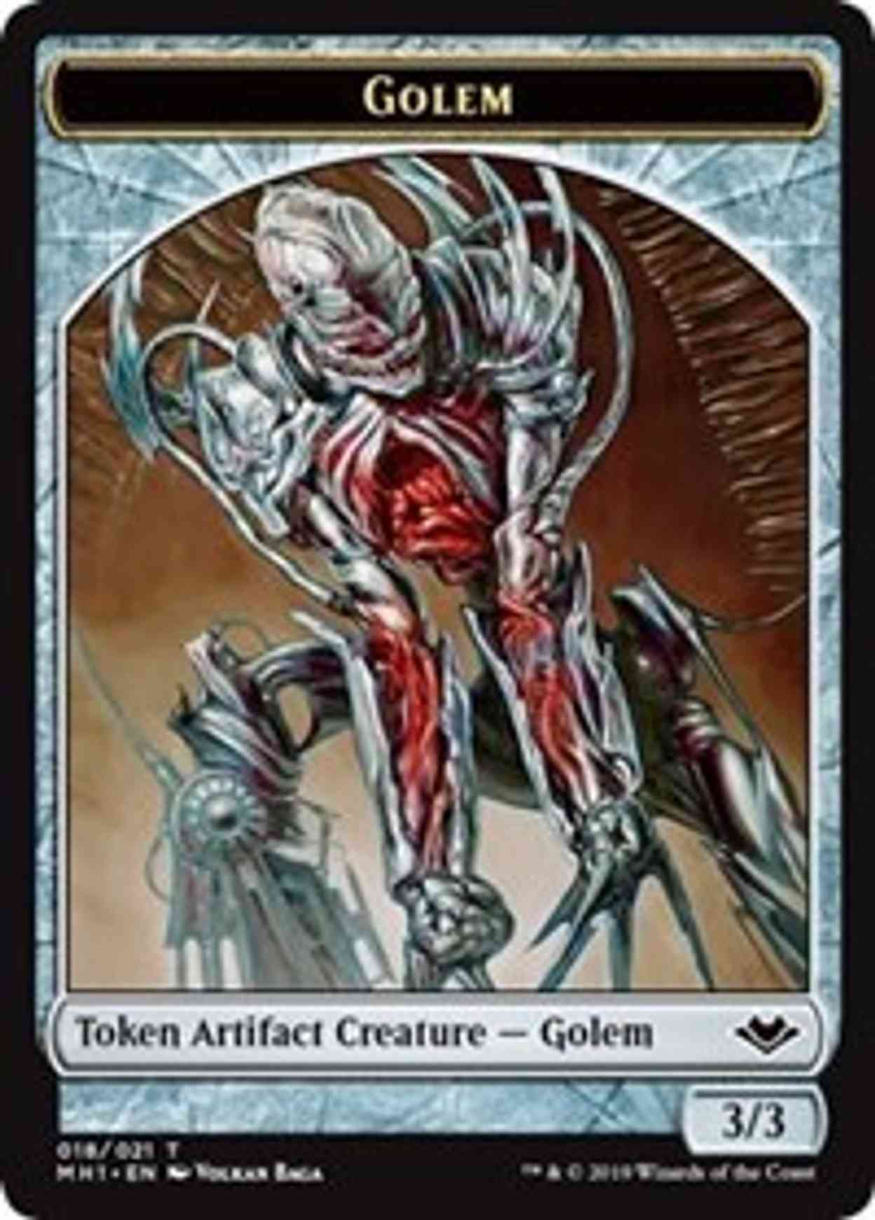Golem Token (018) magic card front