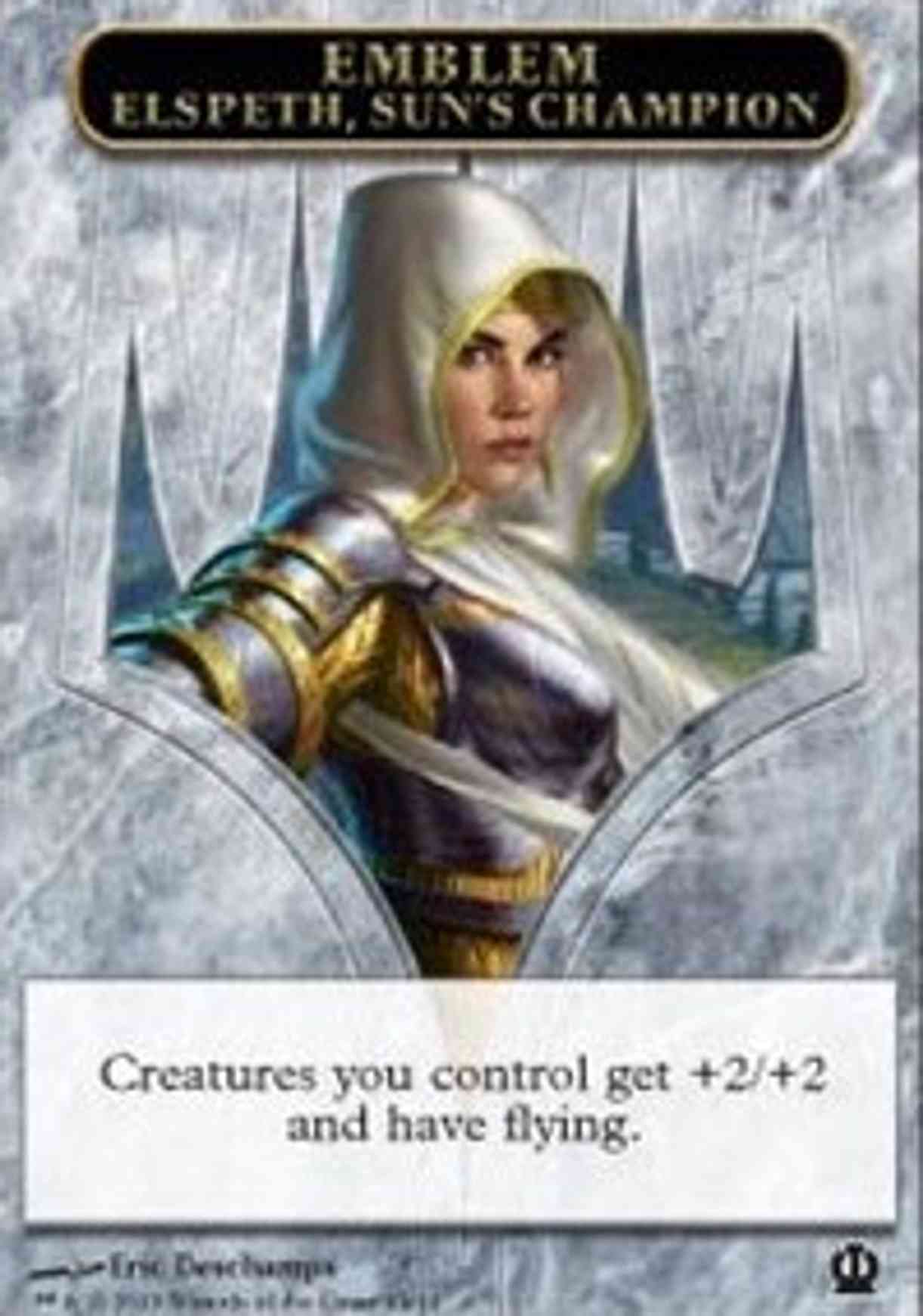 Emblem - Elspeth, Sun's Champion magic card front
