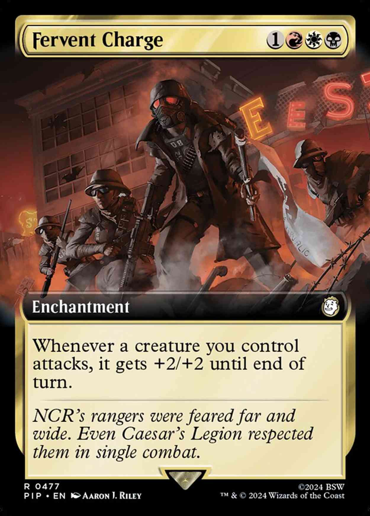 Fervent Charge (Extended Art) magic card front