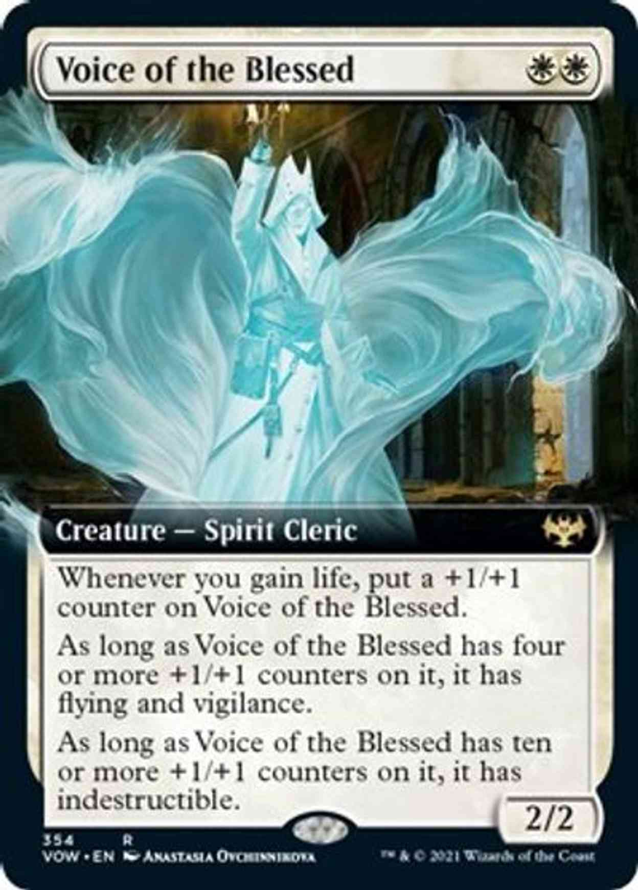 Voice of the Blessed (Extended Art) magic card front
