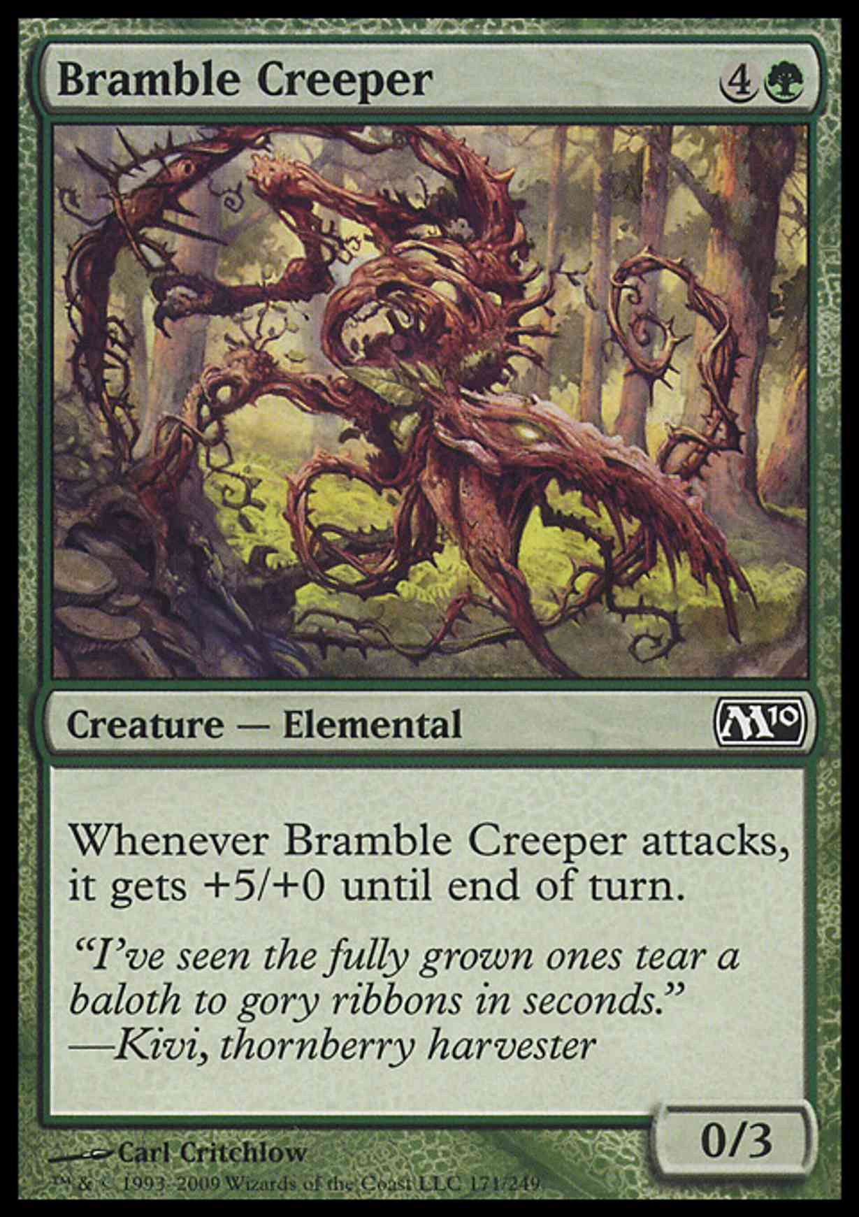 Bramble Creeper magic card front