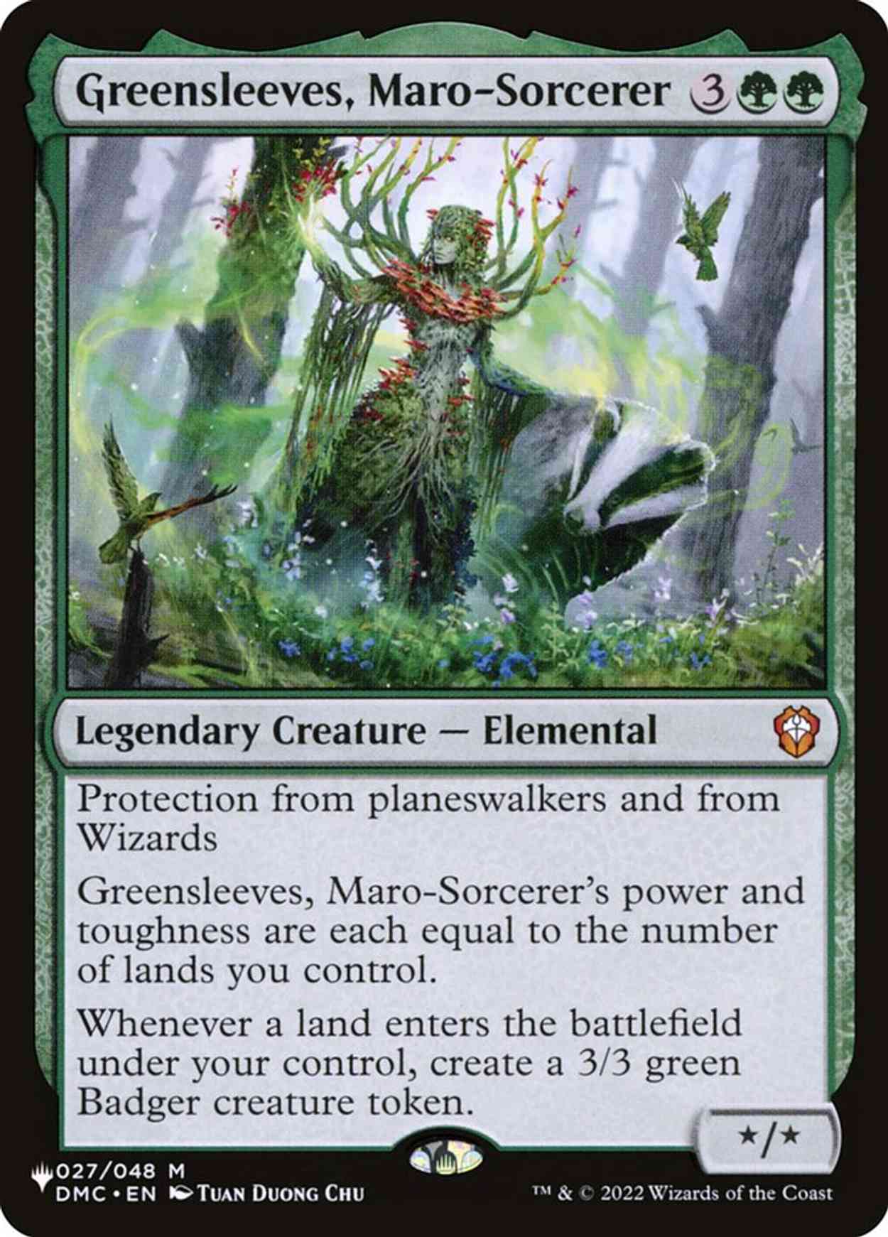 Greensleeves, Maro-Sorcerer magic card front